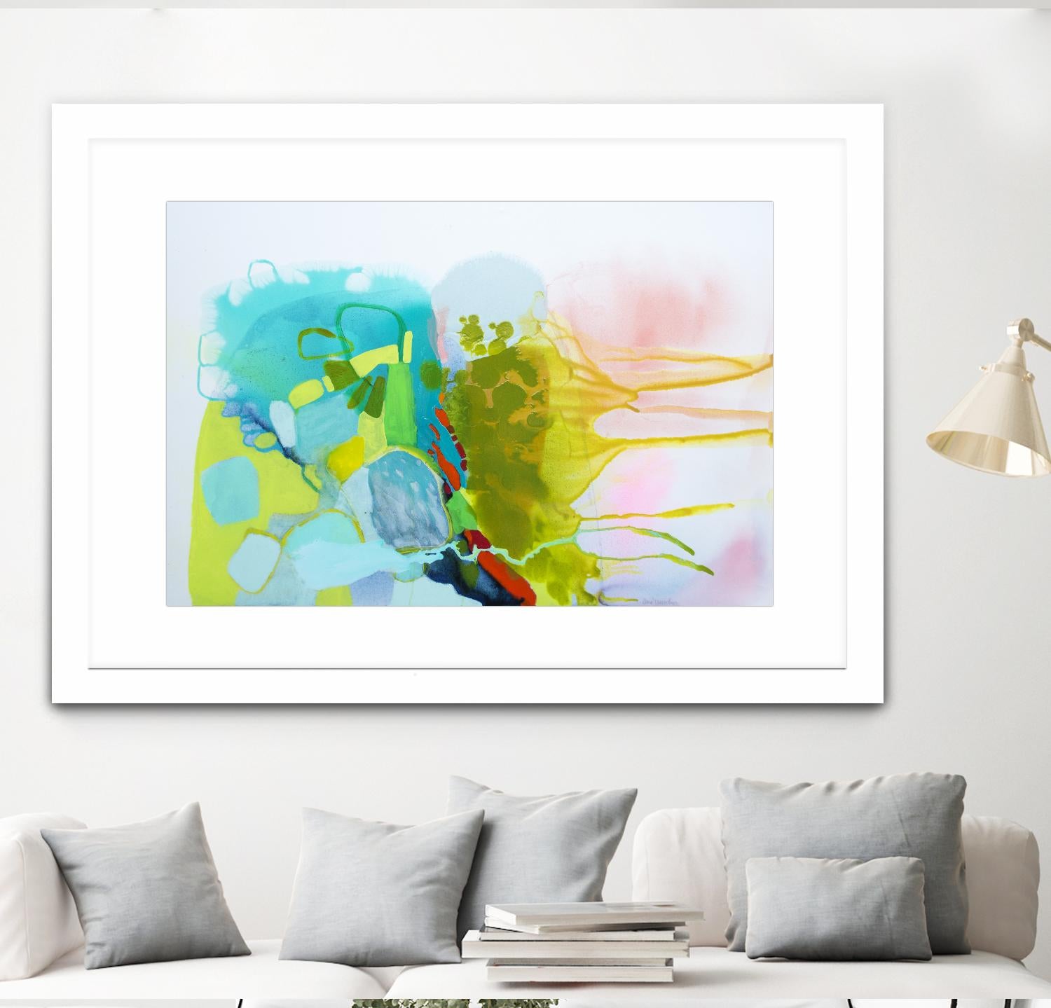 Find me comfort by Claire Desjardins on GIANT ART - pink abstract transparency