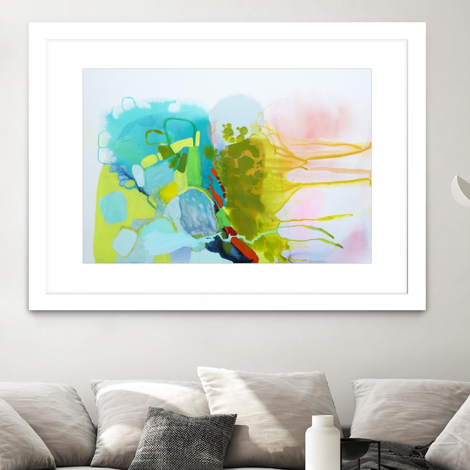 Find me comfort by Claire Desjardins on GIANT ART - pink abstract transparency