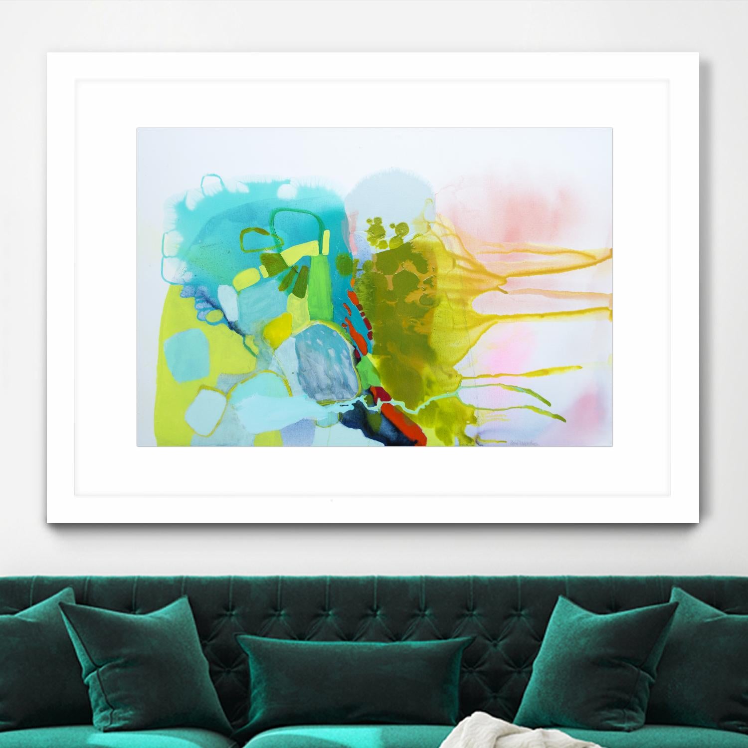 Find me comfort by Claire Desjardins on GIANT ART - pink abstract transparency