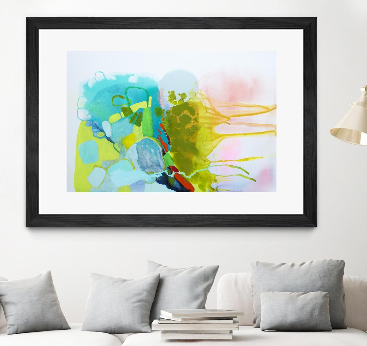 Find me comfort by Claire Desjardins on GIANT ART - pink abstract transparency