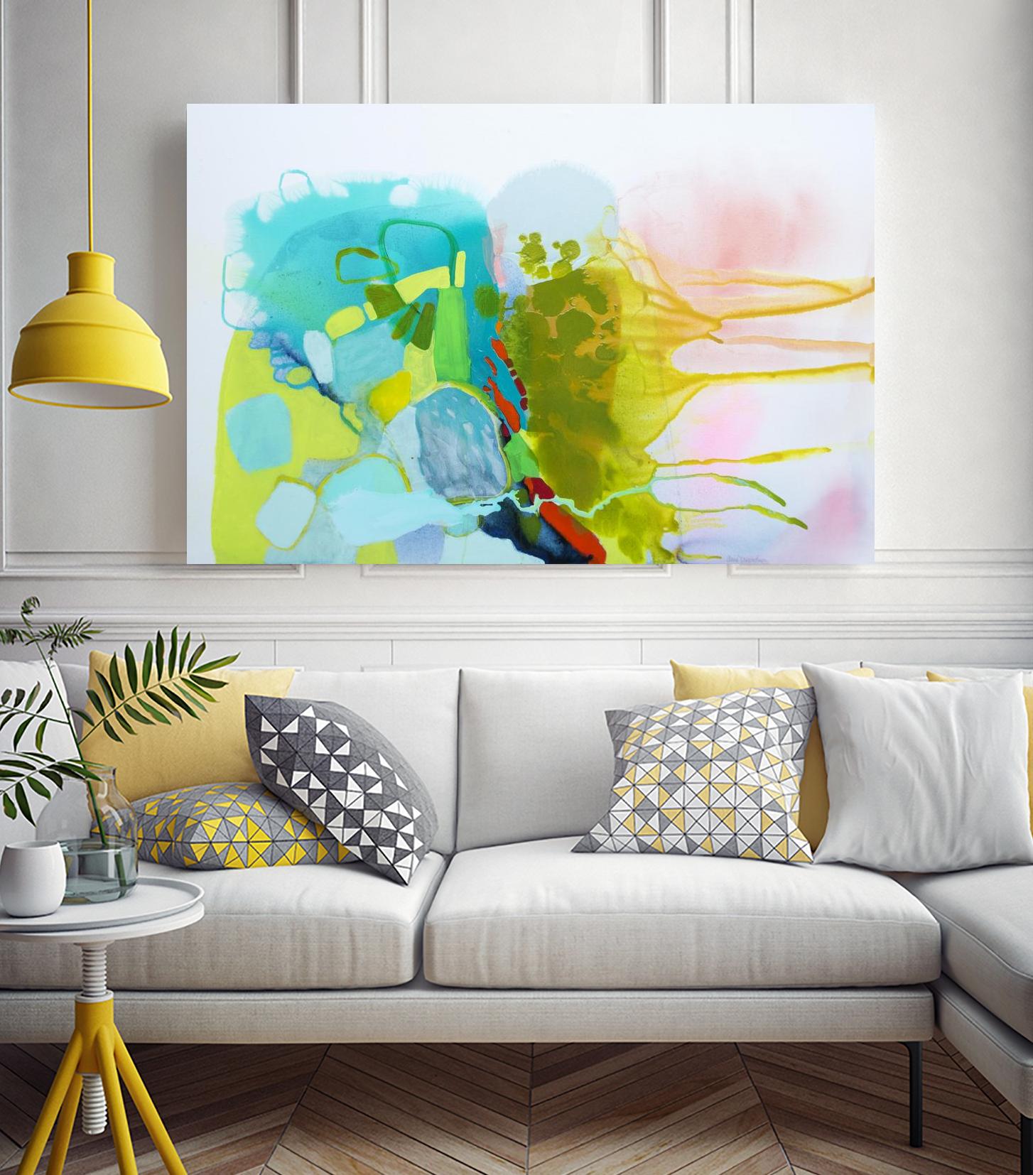 Find me comfort by Claire Desjardins on GIANT ART - pink abstract transparency