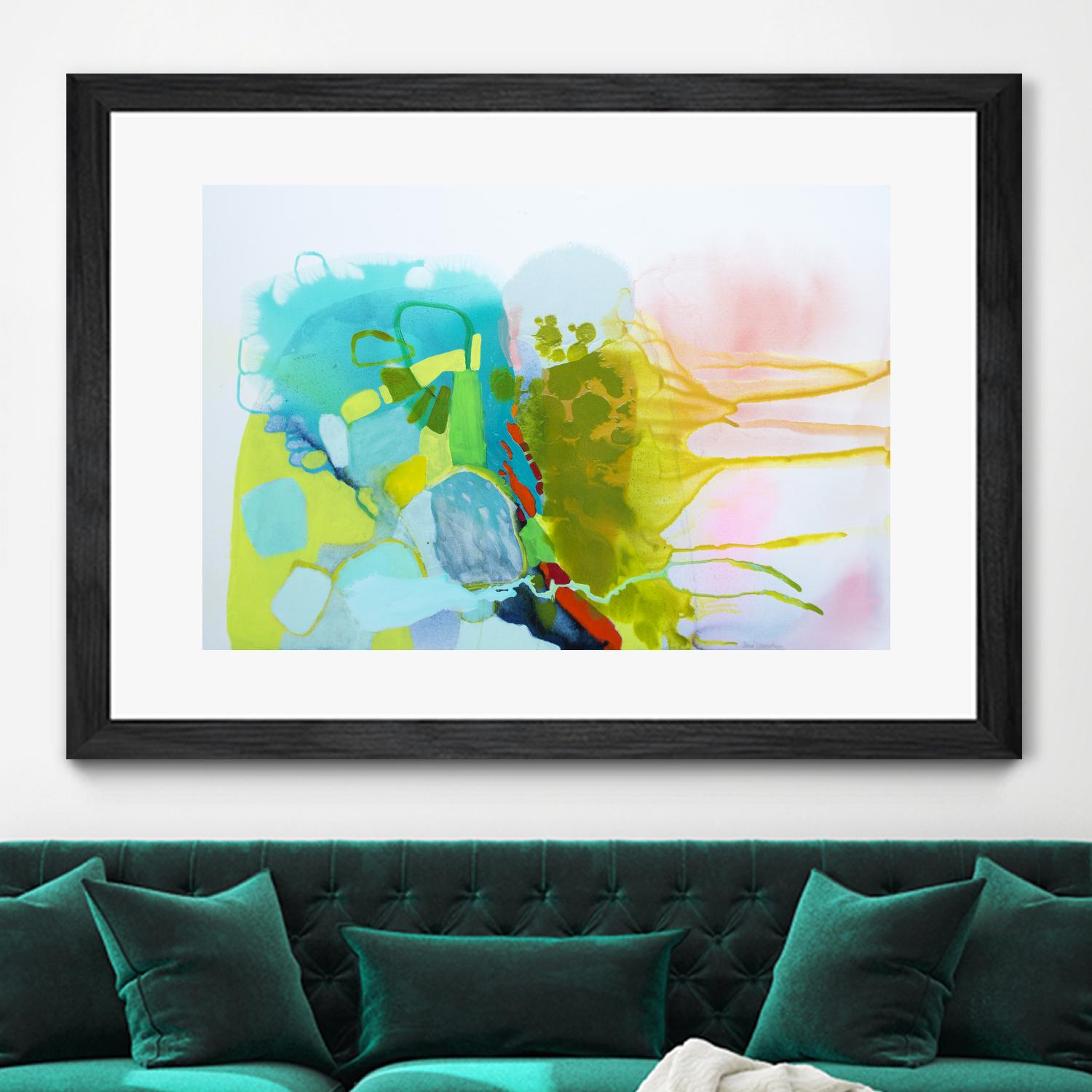 Find me comfort by Claire Desjardins on GIANT ART - pink abstract transparency