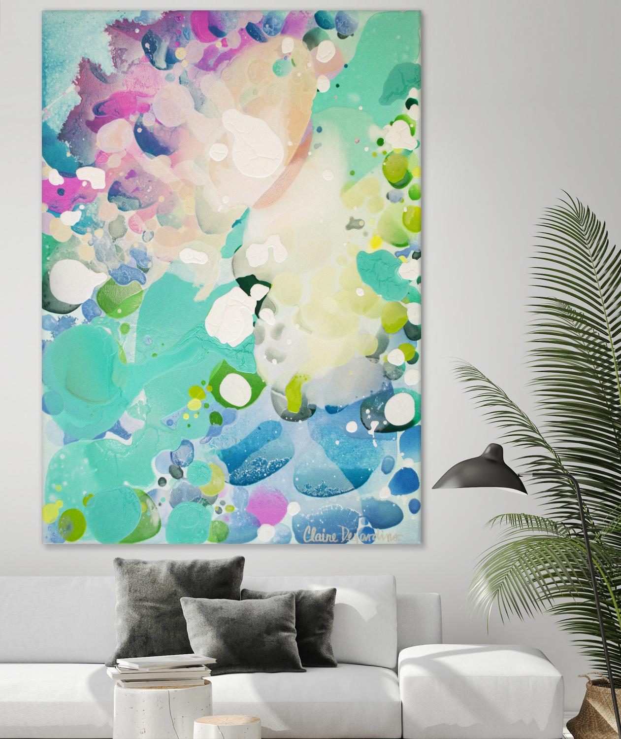 Little Kitten by Claire Desjardins on GIANT ART - blue abstract