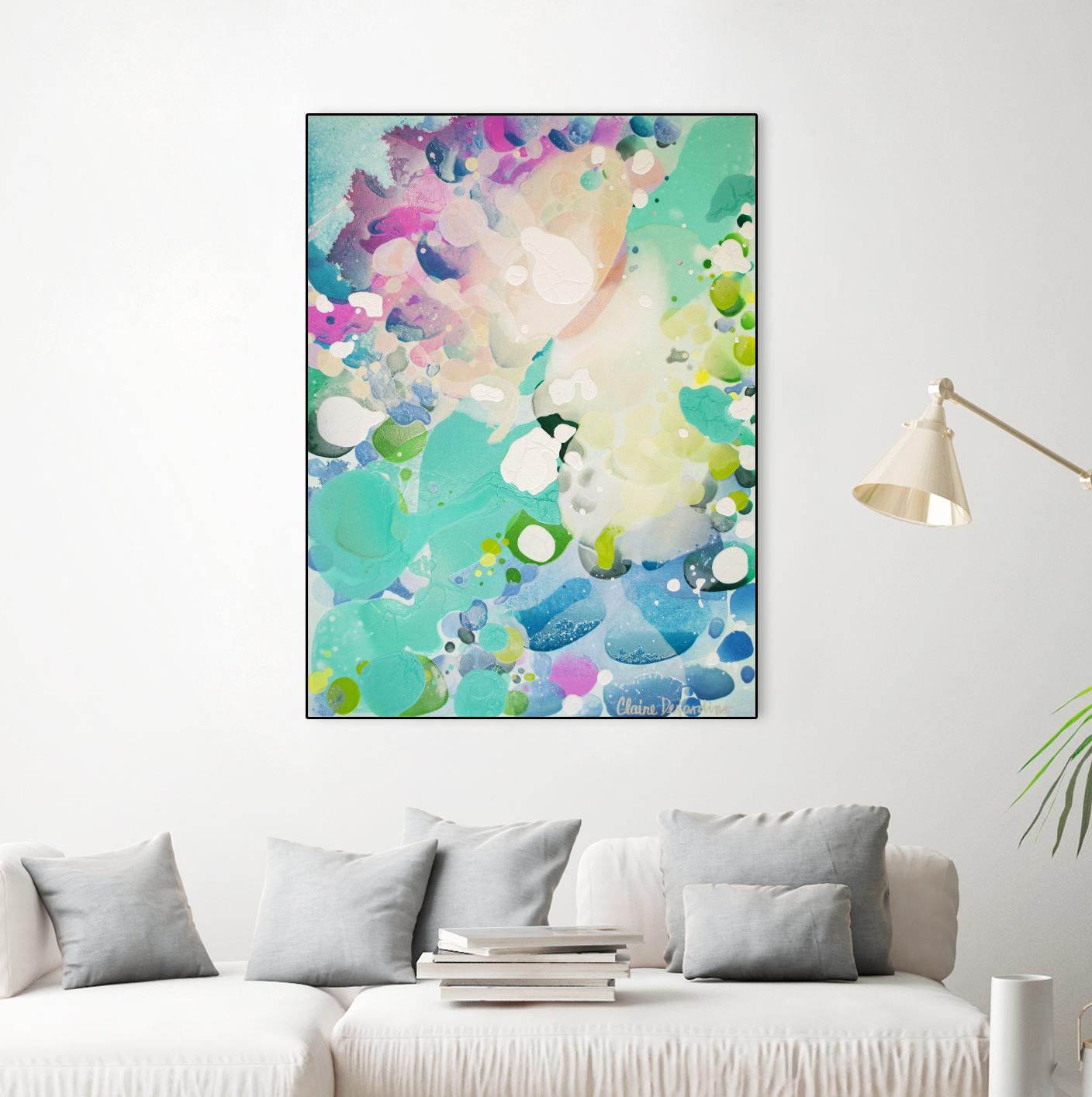 Little Kitten by Claire Desjardins on GIANT ART - blue abstract