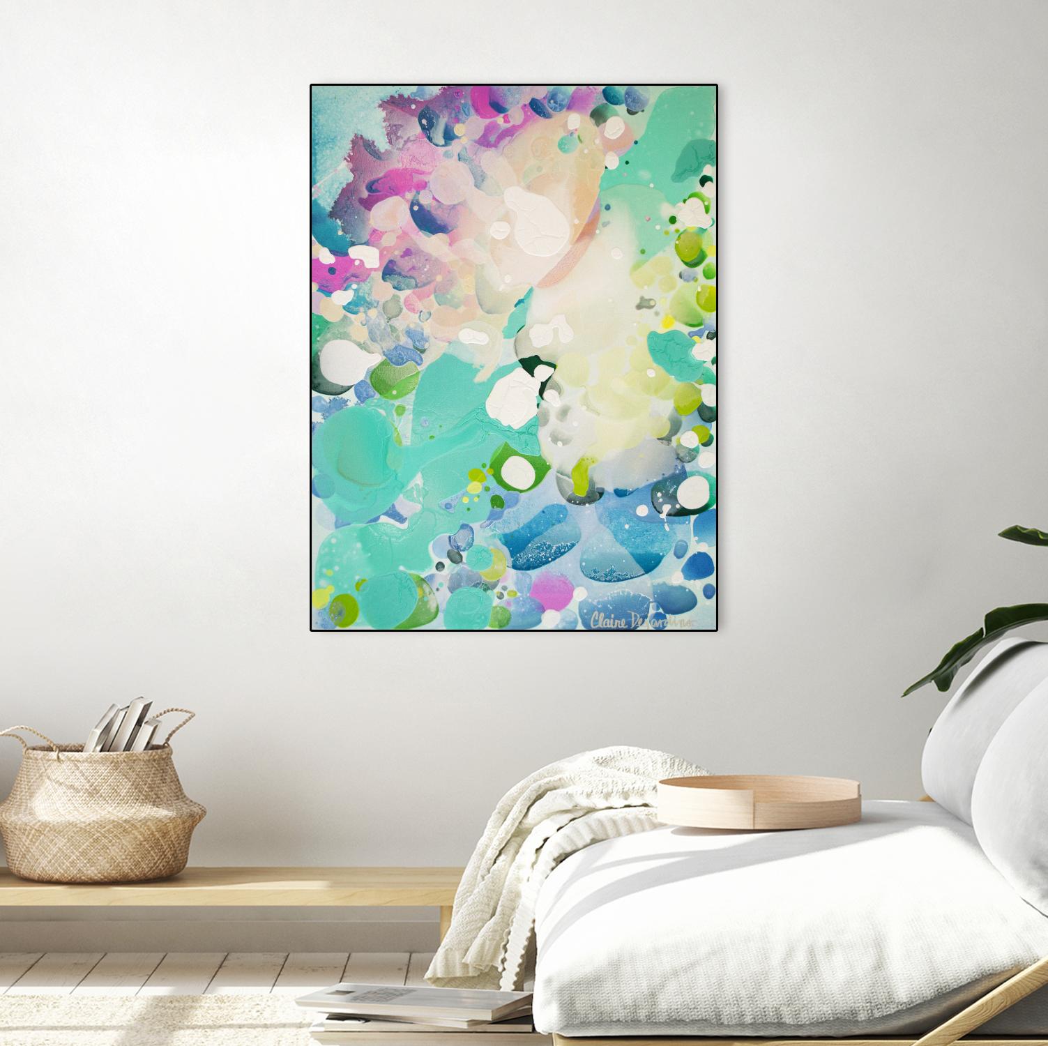 Little Kitten by Claire Desjardins on GIANT ART - blue abstract