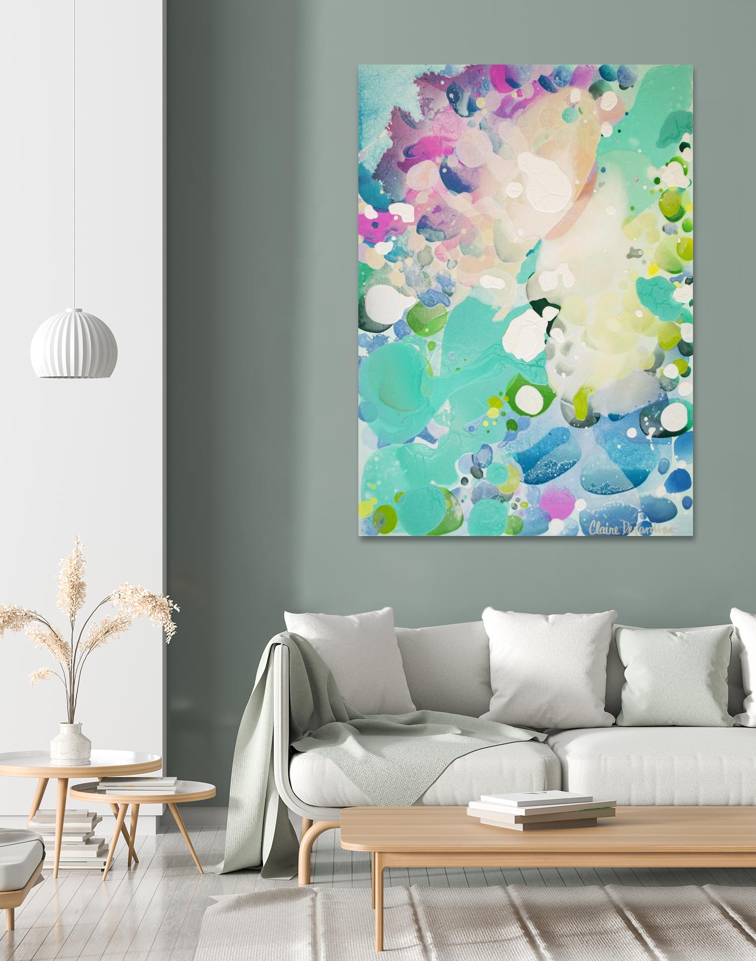 Little Kitten by Claire Desjardins on GIANT ART - blue abstract artistes du québec