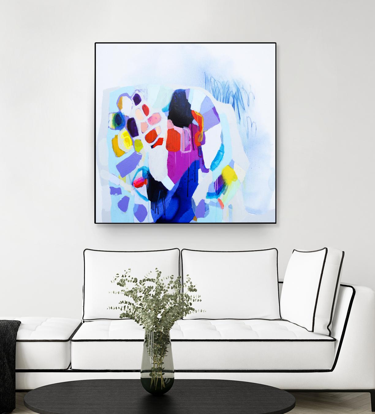 Now that we are we all friends by Claire Desjardins on GIANT ART - blue abstract