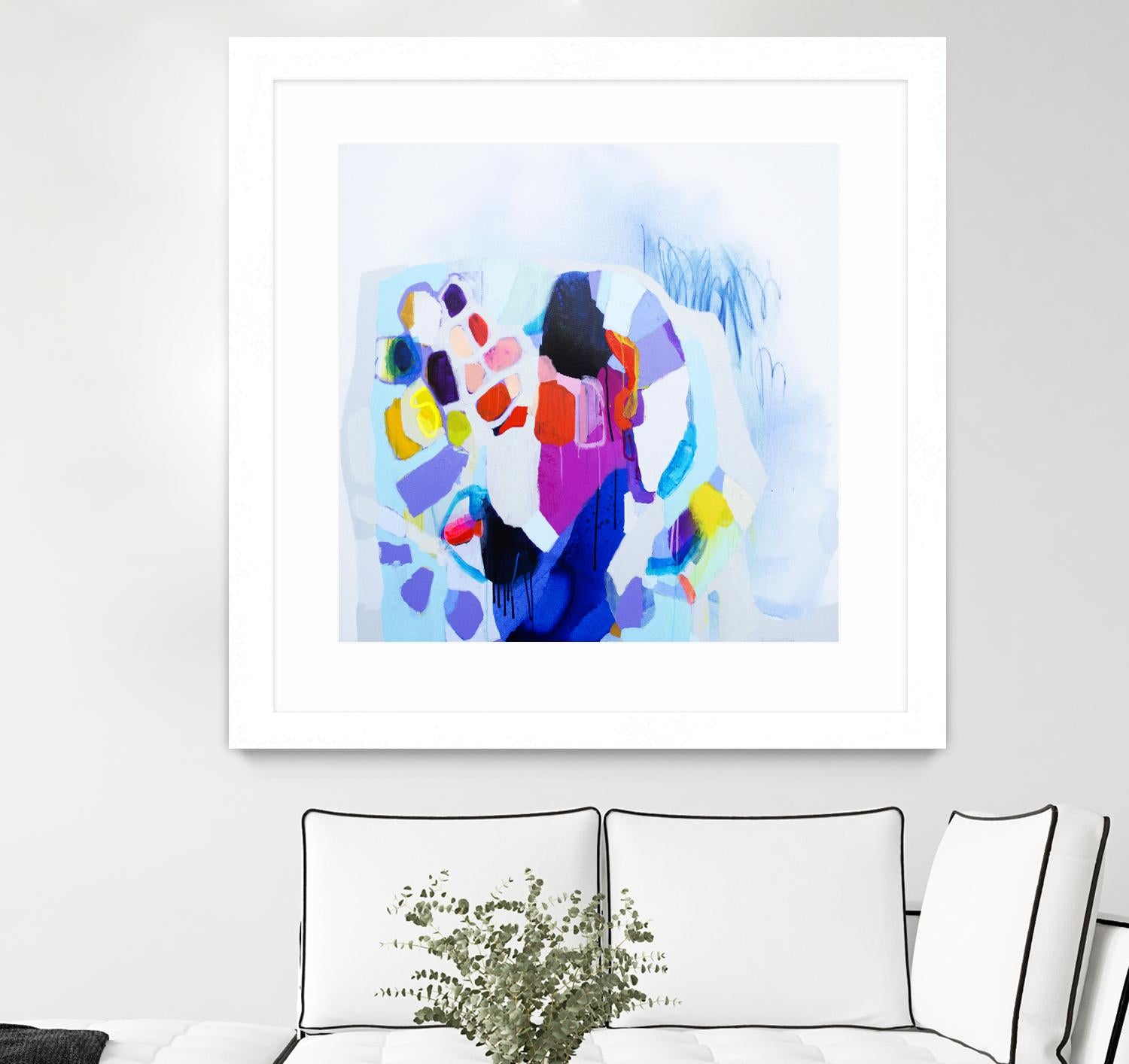 Now that we are we all friends by Claire Desjardins on GIANT ART - blue abstract