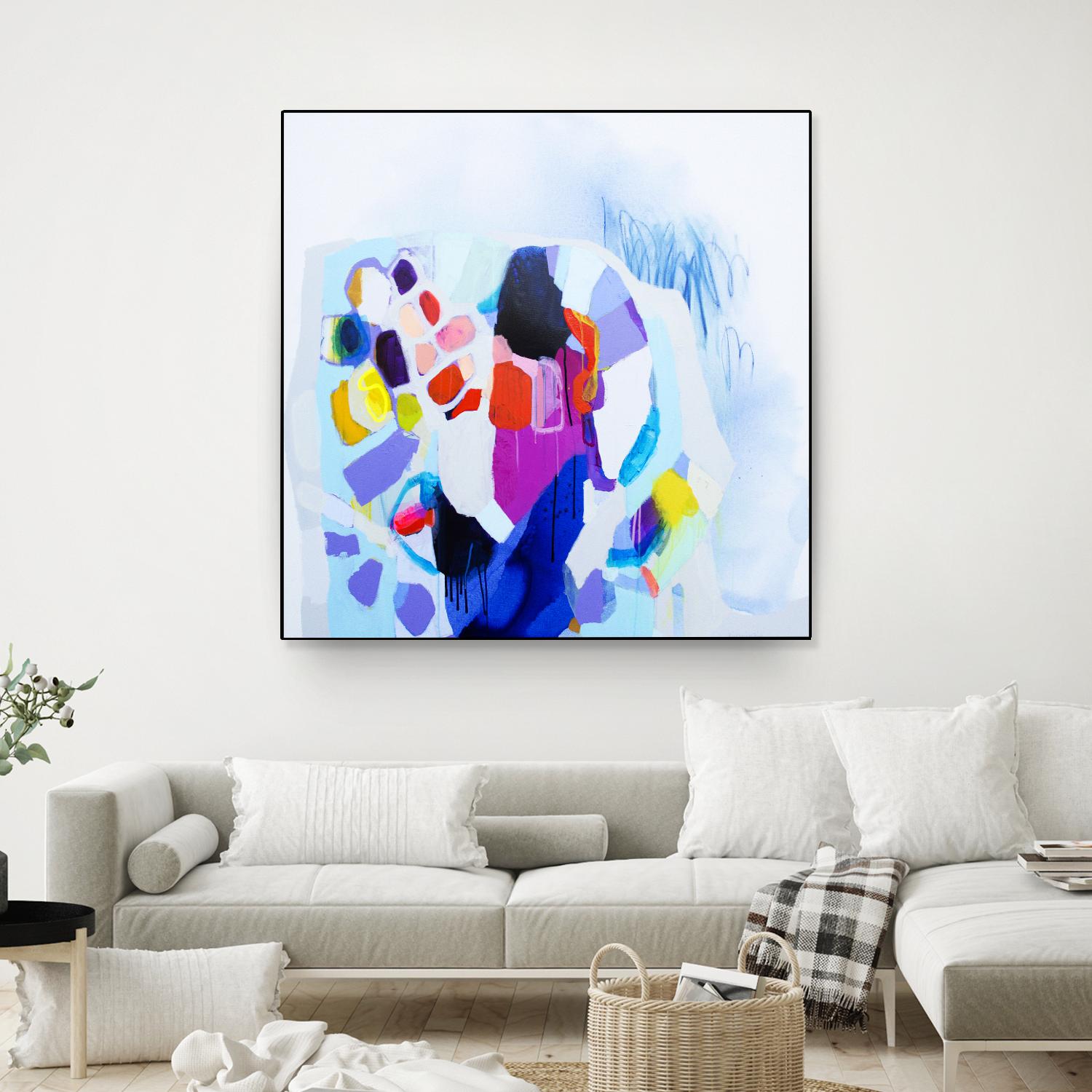 Now that we are we all friends by Claire Desjardins on GIANT ART - blue abstract