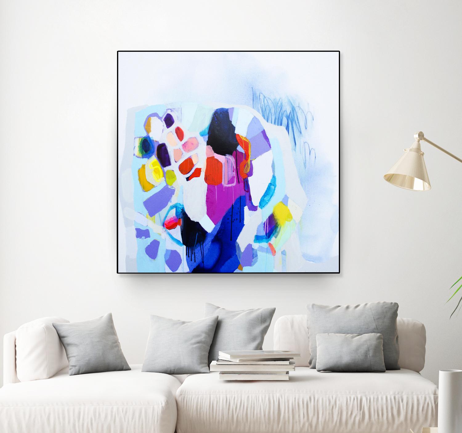 Now that we are we all friends by Claire Desjardins on GIANT ART - blue abstract
