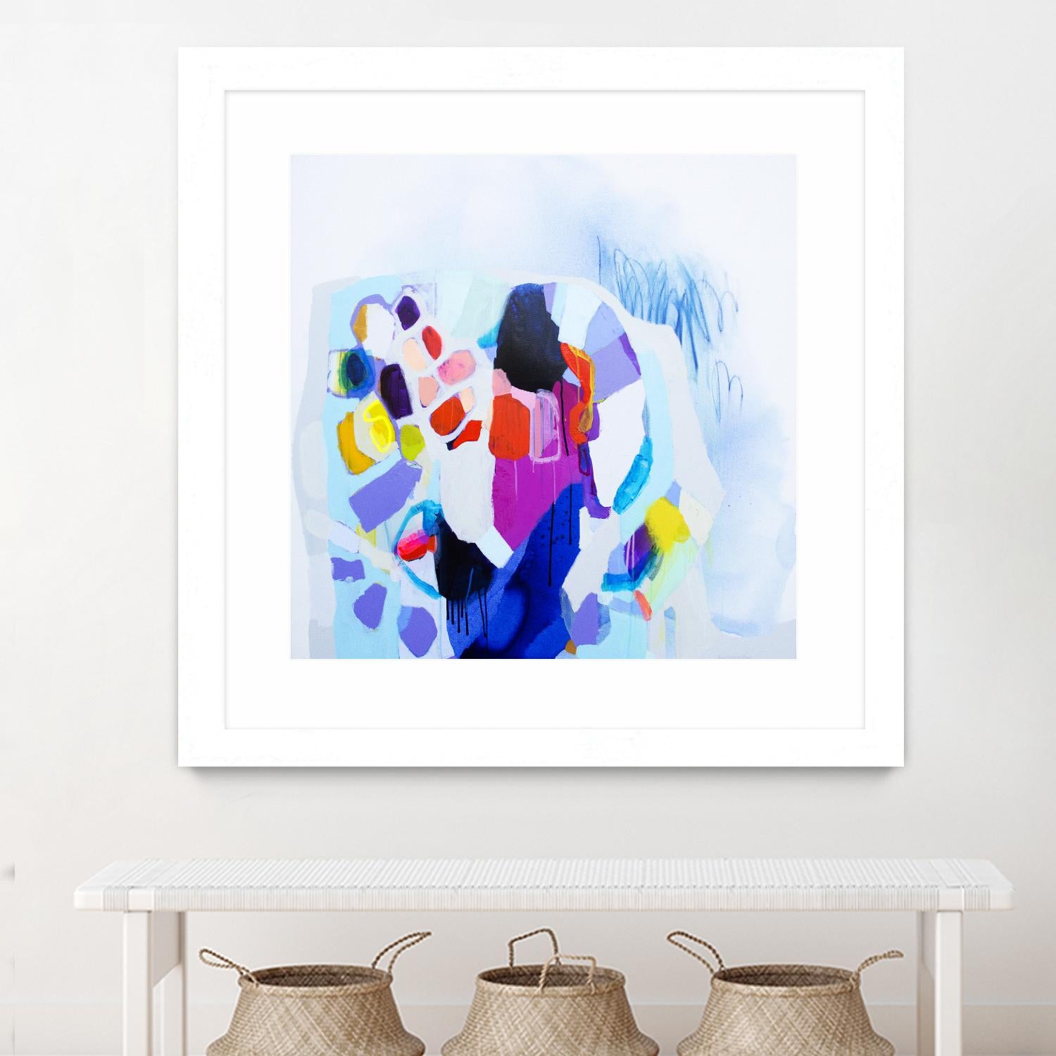 Now that we are we all friends by Claire Desjardins on GIANT ART - blue abstract
