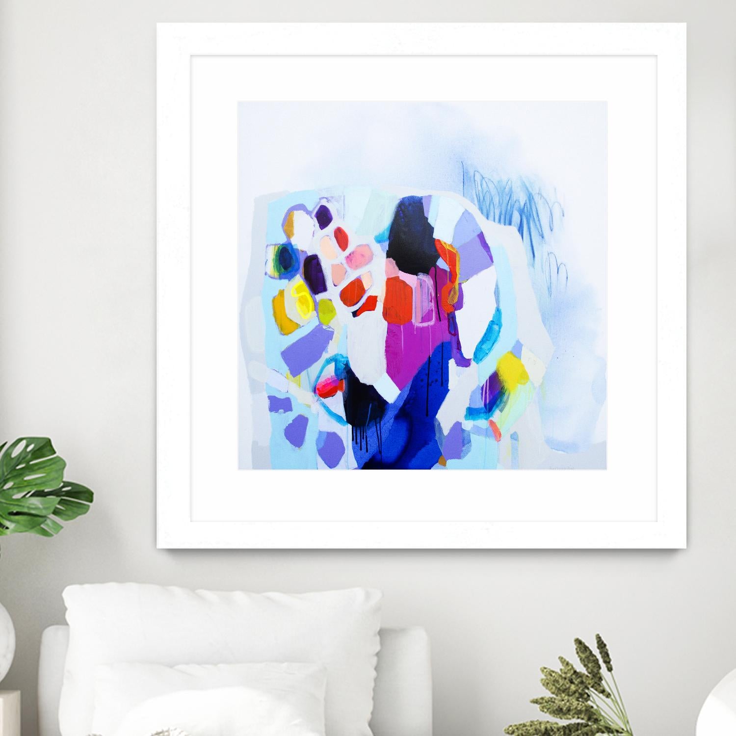 Now that we are we all friends by Claire Desjardins on GIANT ART - blue abstract