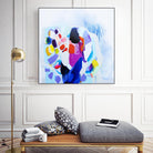 Now that we are we all friends by Claire Desjardins on GIANT ART - blue abstract