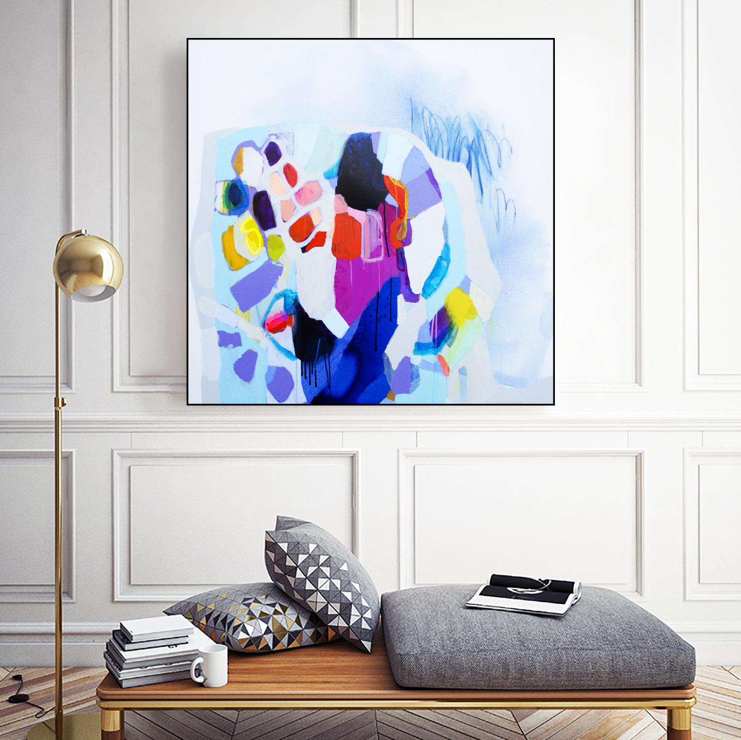 Now that we are we all friends by Claire Desjardins on GIANT ART - blue abstract