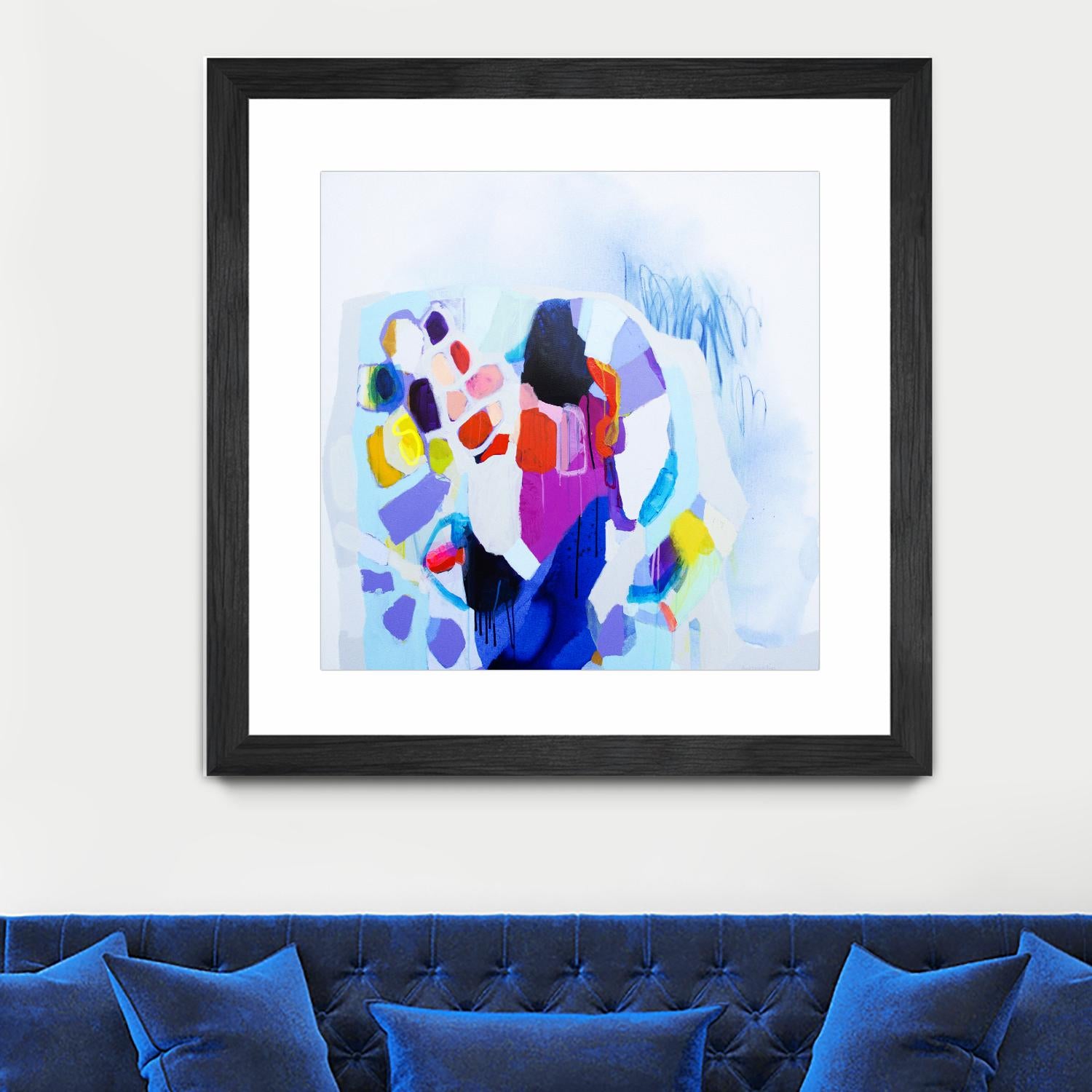 Now that we are we all friends by Claire Desjardins on GIANT ART - blue abstract