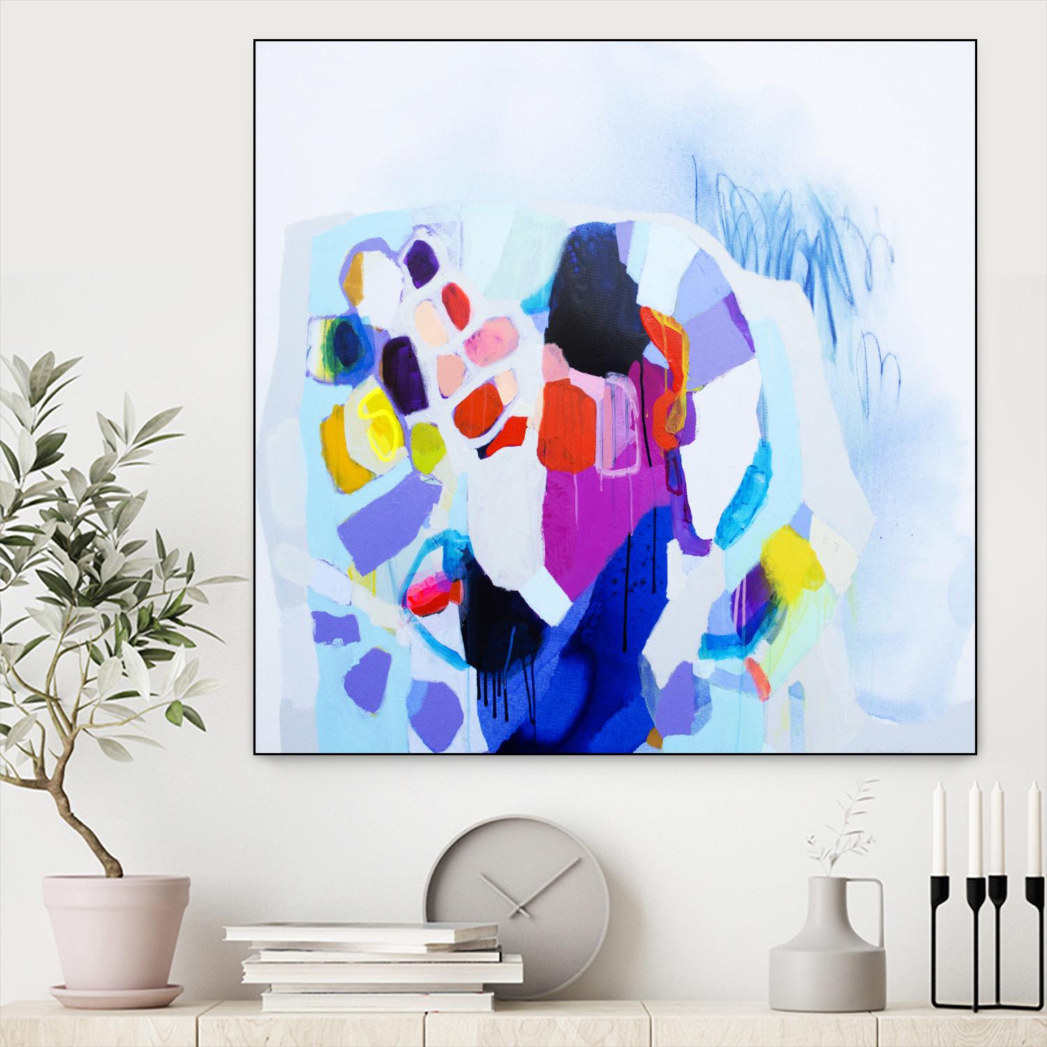 Now that we are we all friends by Claire Desjardins on GIANT ART - blue abstract
