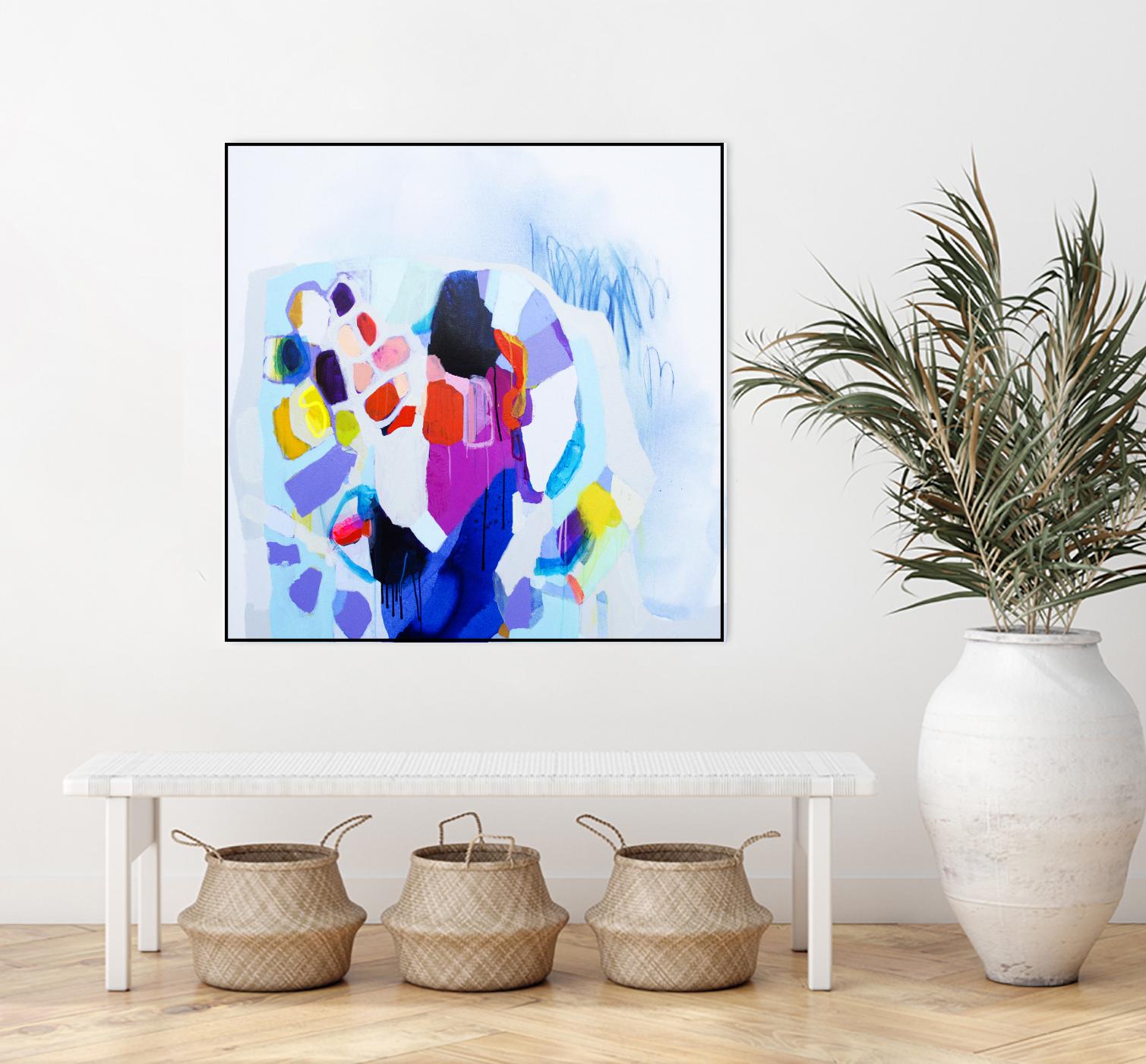 Now that we are we all friends by Claire Desjardins on GIANT ART - blue abstract