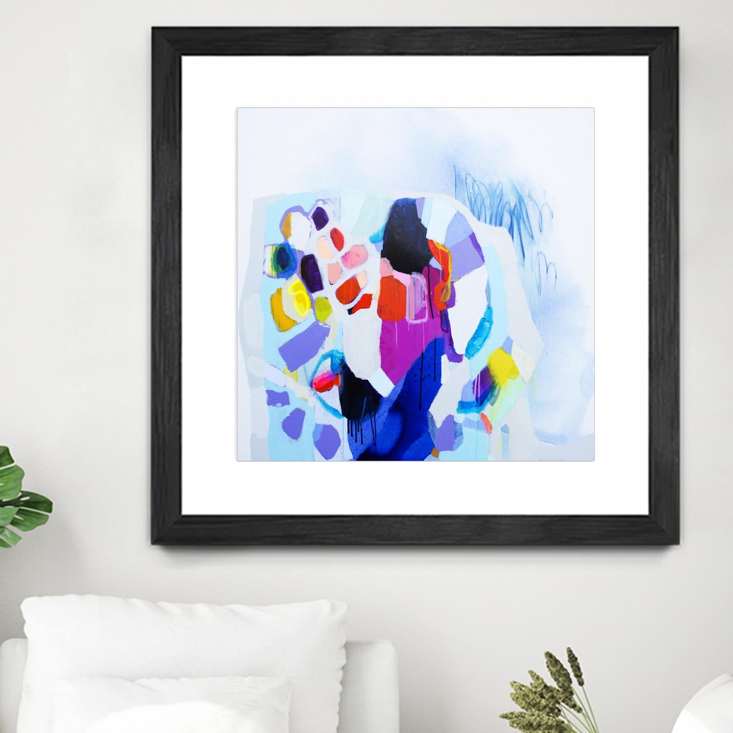 Now that we are we all friends by Claire Desjardins on GIANT ART - blue abstract