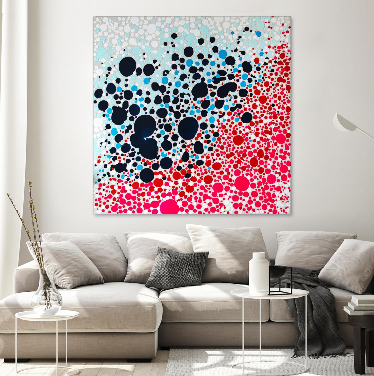 Puddles of people by Claire Desjardins on GIANT ART - blue abstract