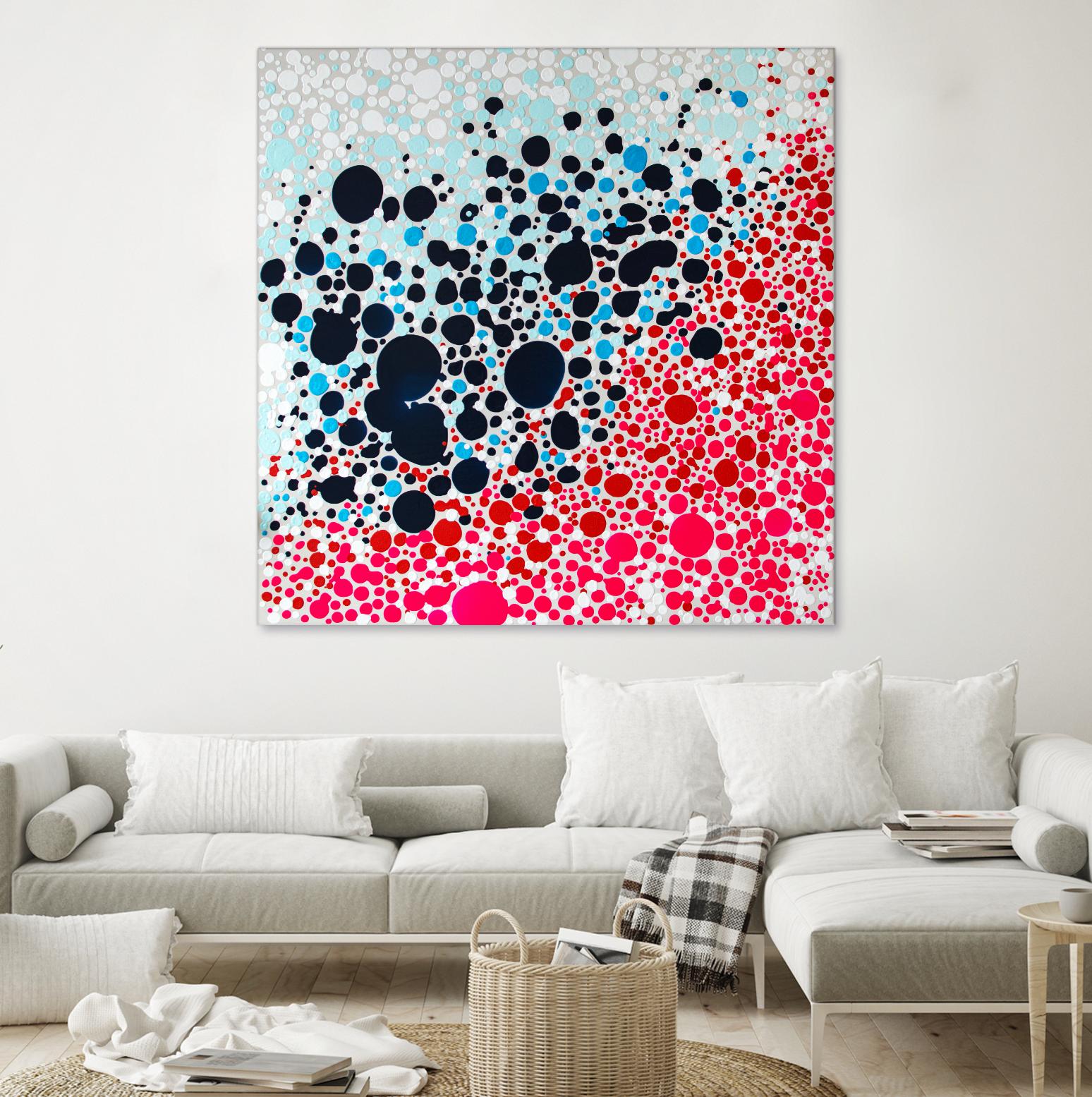 Puddles of people by Claire Desjardins on GIANT ART - blue abstract