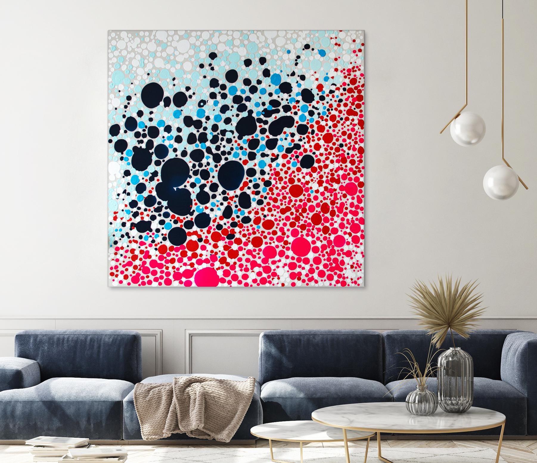 Puddles of people by Claire Desjardins on GIANT ART - blue abstract