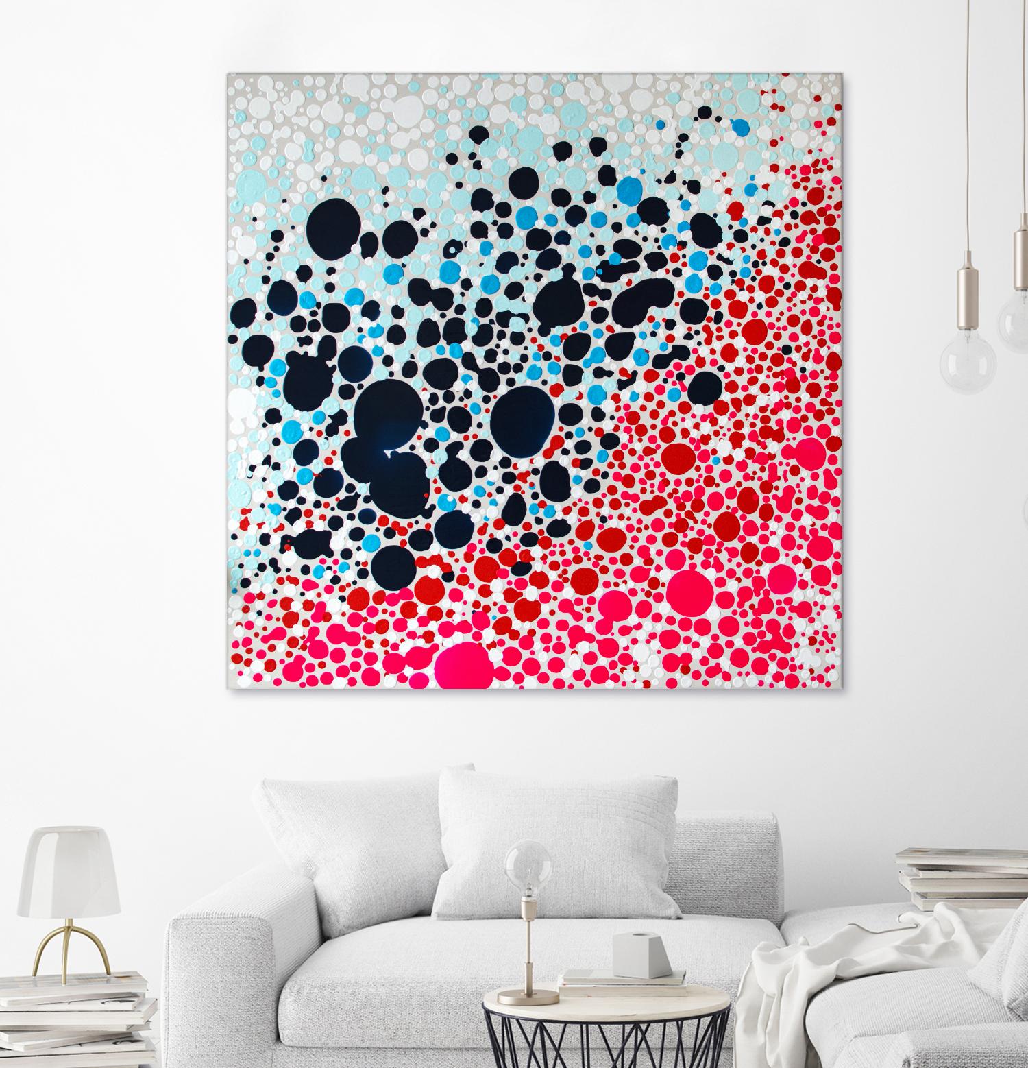 Puddles of people by Claire Desjardins on GIANT ART - blue abstract