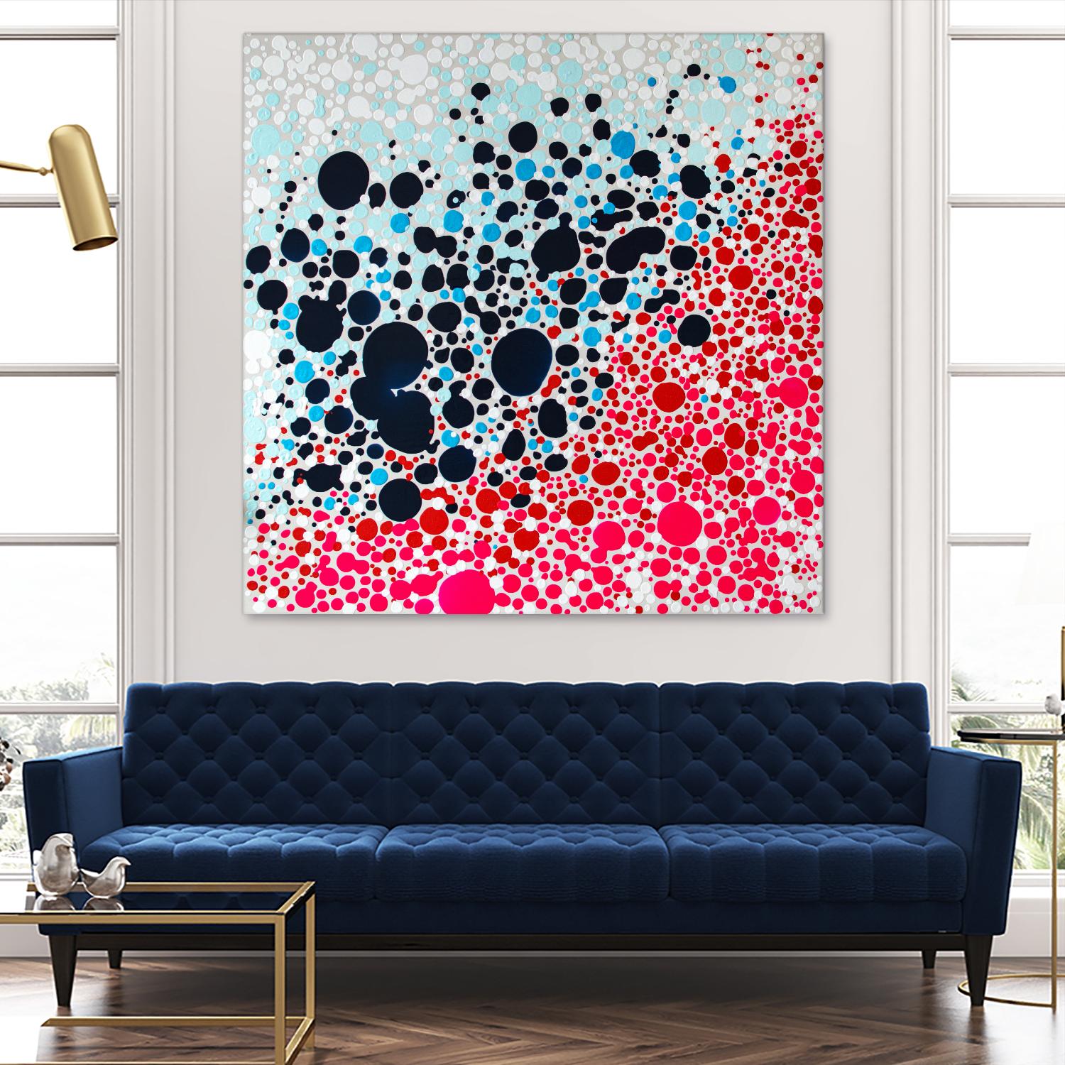 Puddles of people by Claire Desjardins on GIANT ART - blue abstract