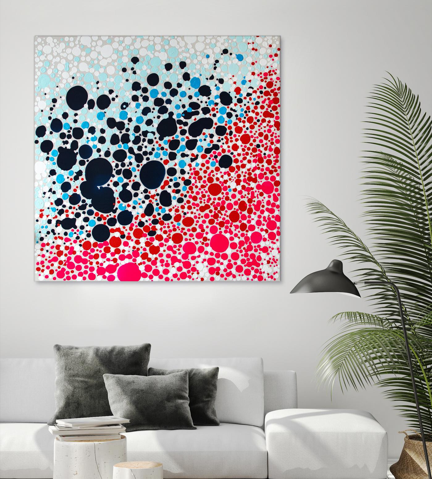 Puddles of people by Claire Desjardins on GIANT ART - blue abstract