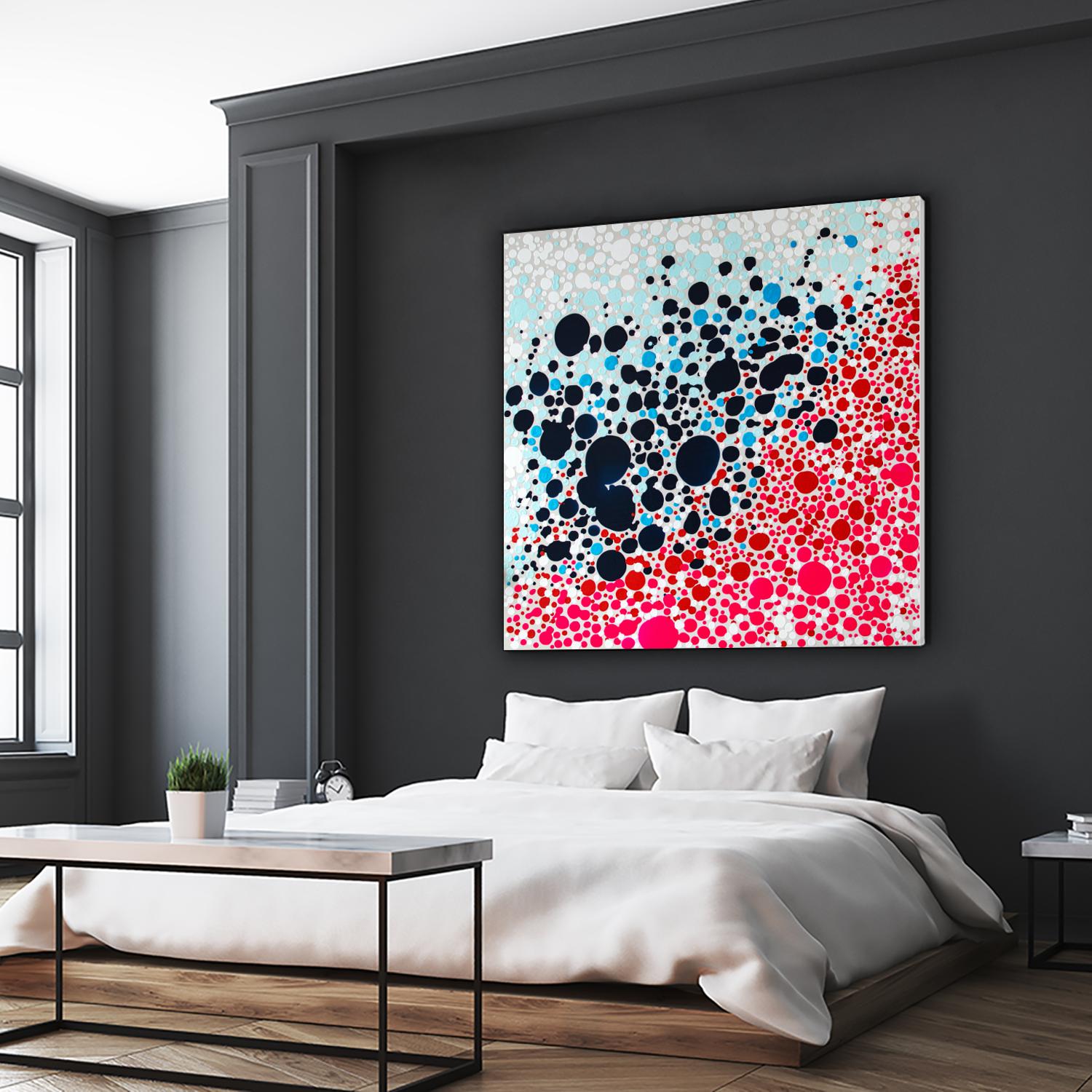 Puddles of people by Claire Desjardins on GIANT ART - blue abstract