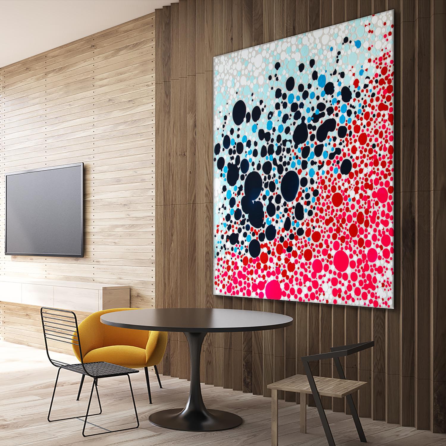 Puddles of people by Claire Desjardins on GIANT ART - blue abstract