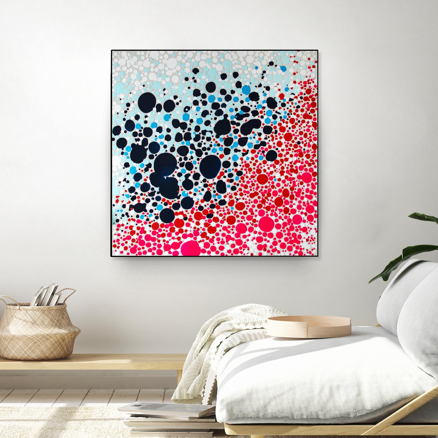 Puddles of people by Claire Desjardins on GIANT ART - blue abstract