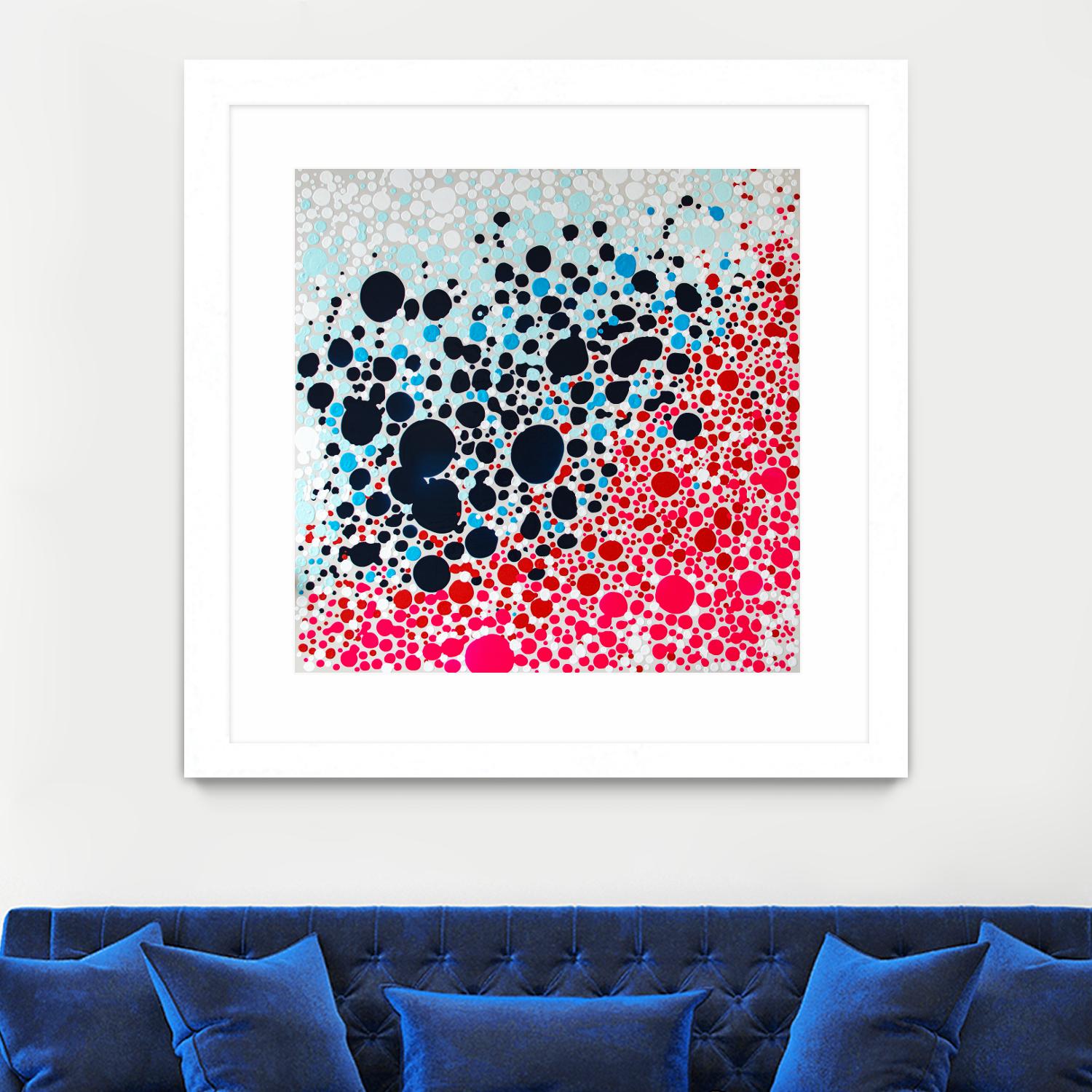 Puddles of people by Claire Desjardins on GIANT ART - blue abstract