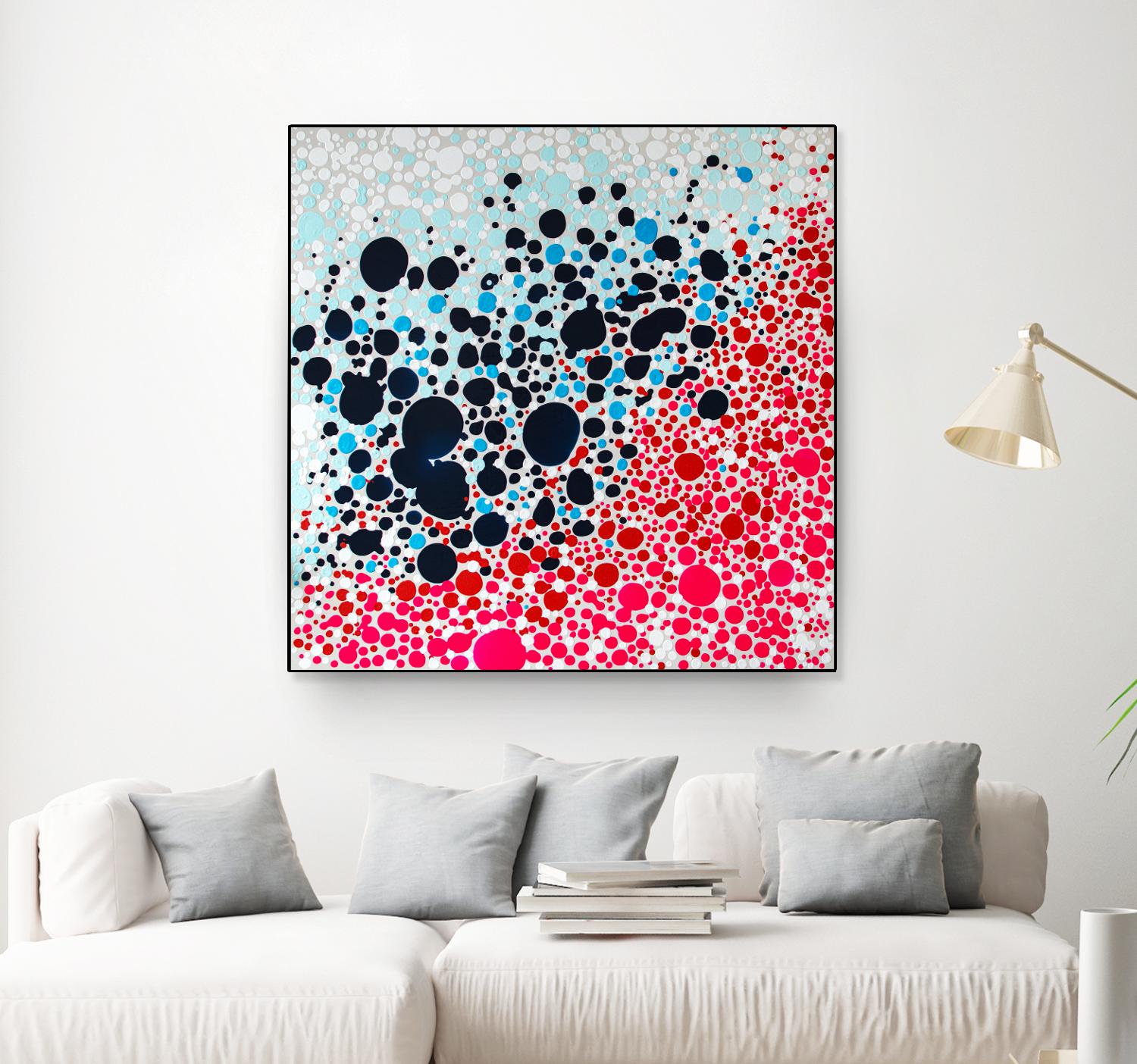 Puddles of people by Claire Desjardins on GIANT ART - blue abstract