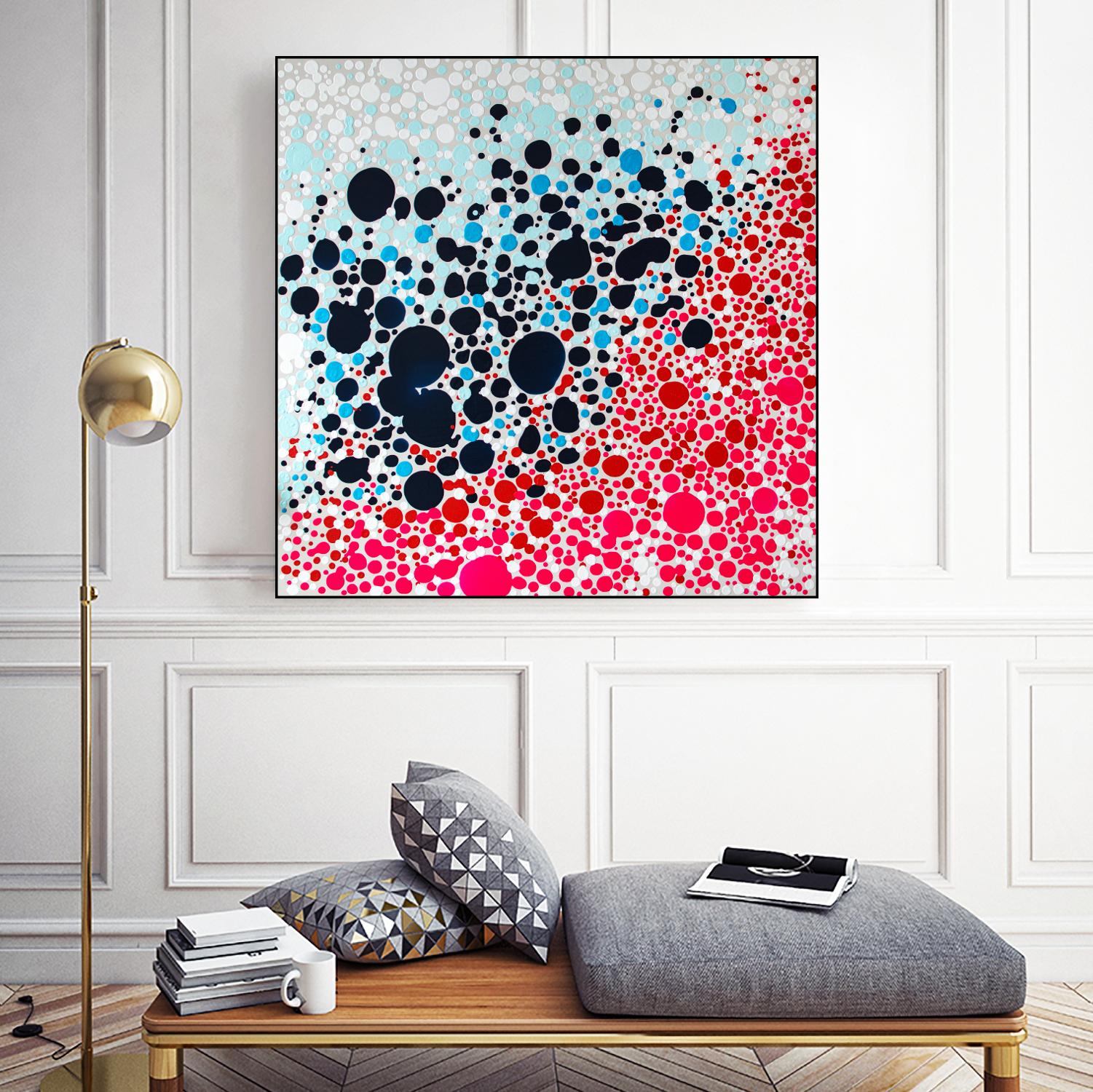 Puddles of people by Claire Desjardins on GIANT ART - blue abstract