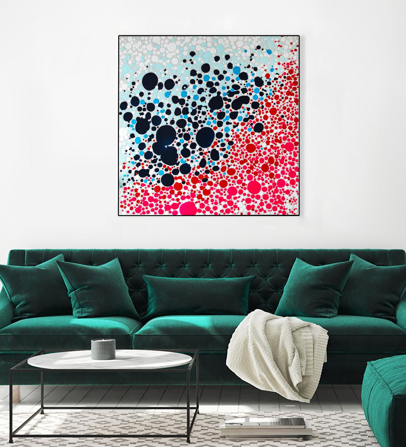 Puddles of people by Claire Desjardins on GIANT ART - blue abstract