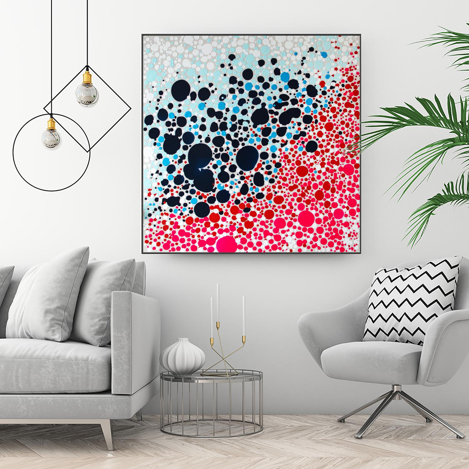 Puddles of people by Claire Desjardins on GIANT ART - blue abstract