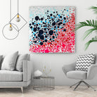 Puddles of people by Claire Desjardins on GIANT ART - red abstract bubbles