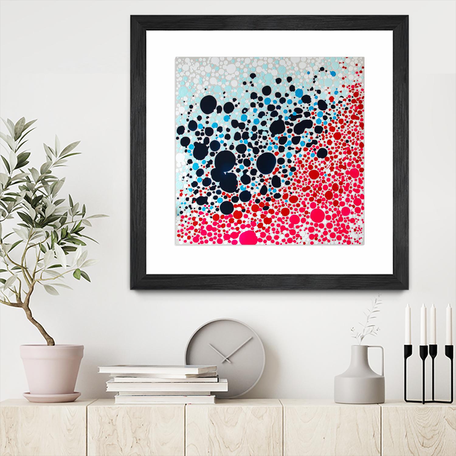 Puddles of people by Claire Desjardins on GIANT ART - blue abstract