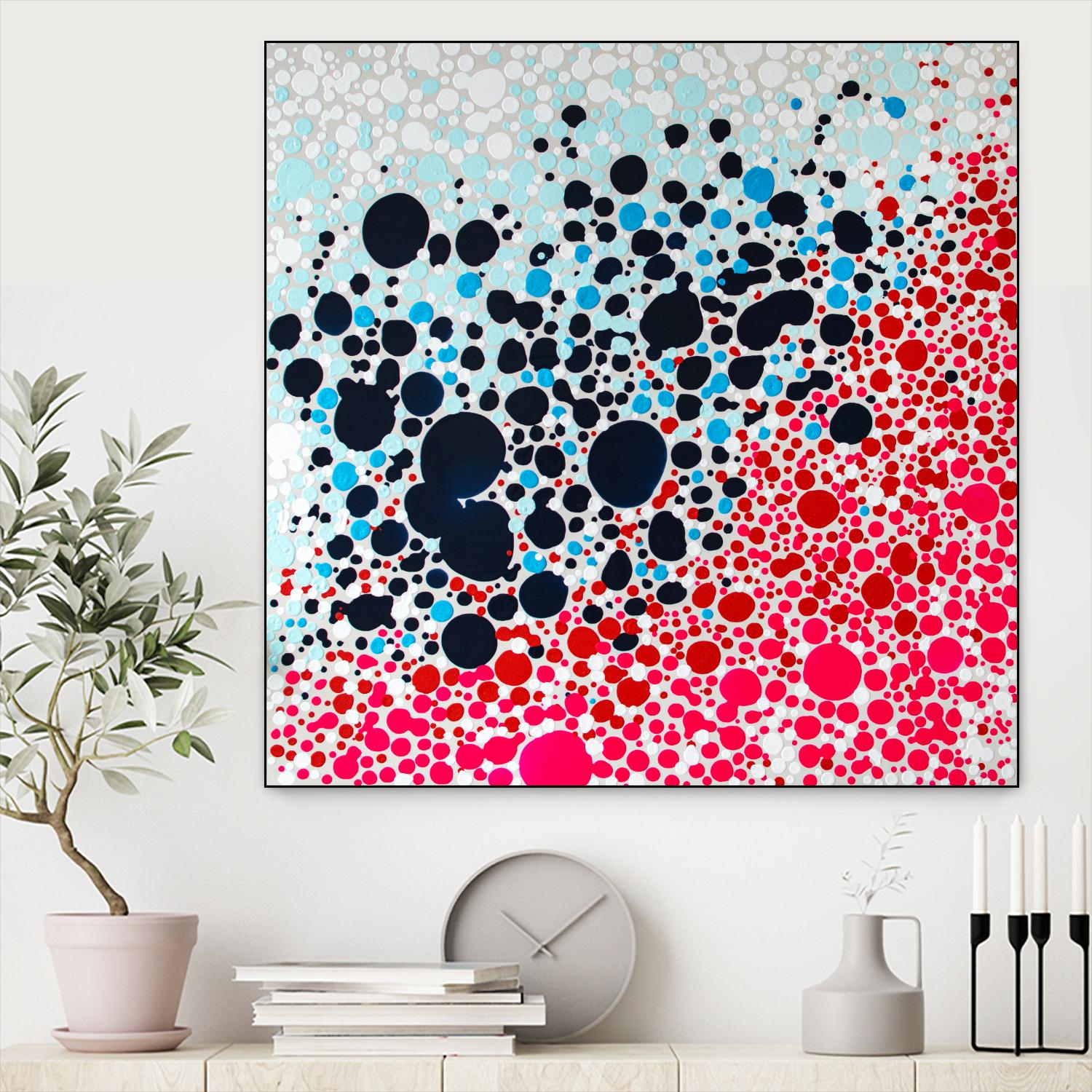 Puddles of people by Claire Desjardins on GIANT ART - blue abstract