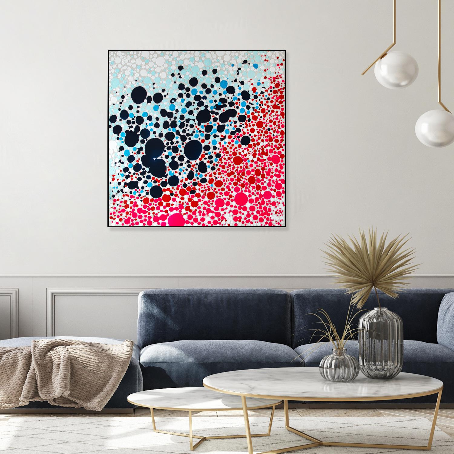 Puddles of people by Claire Desjardins on GIANT ART - blue abstract