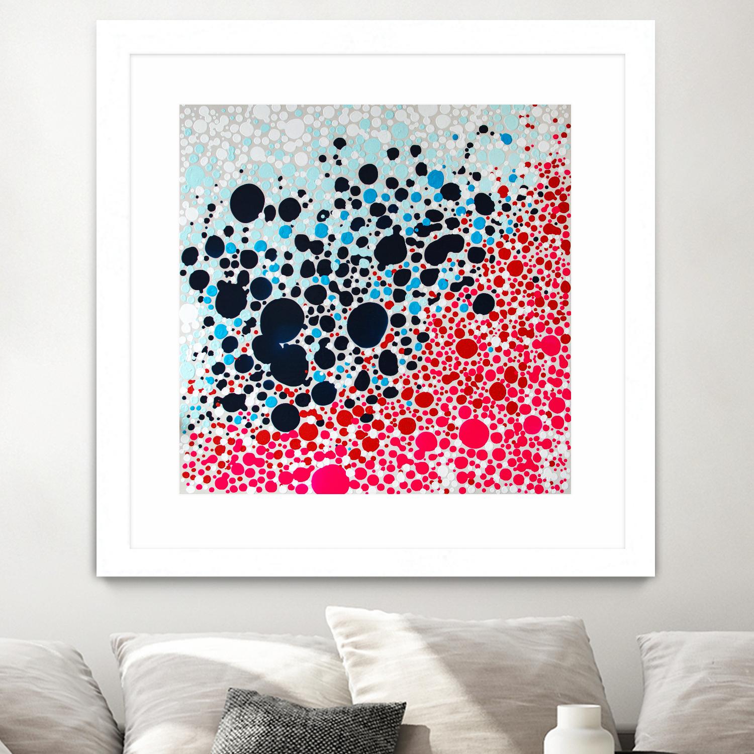 Puddles of people by Claire Desjardins on GIANT ART - blue abstract