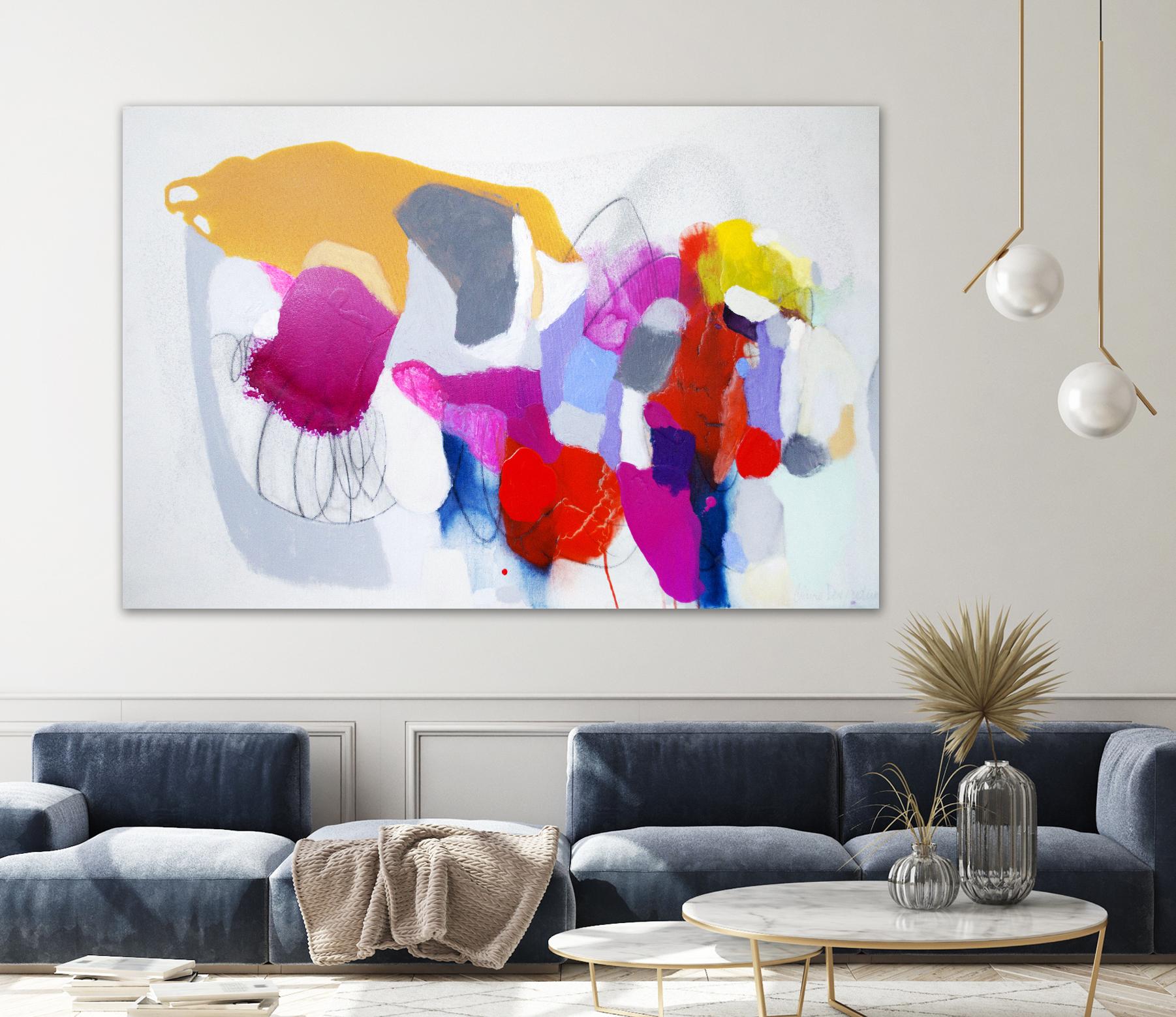 Summer ahead by Claire Desjardins on GIANT ART - pink abstract