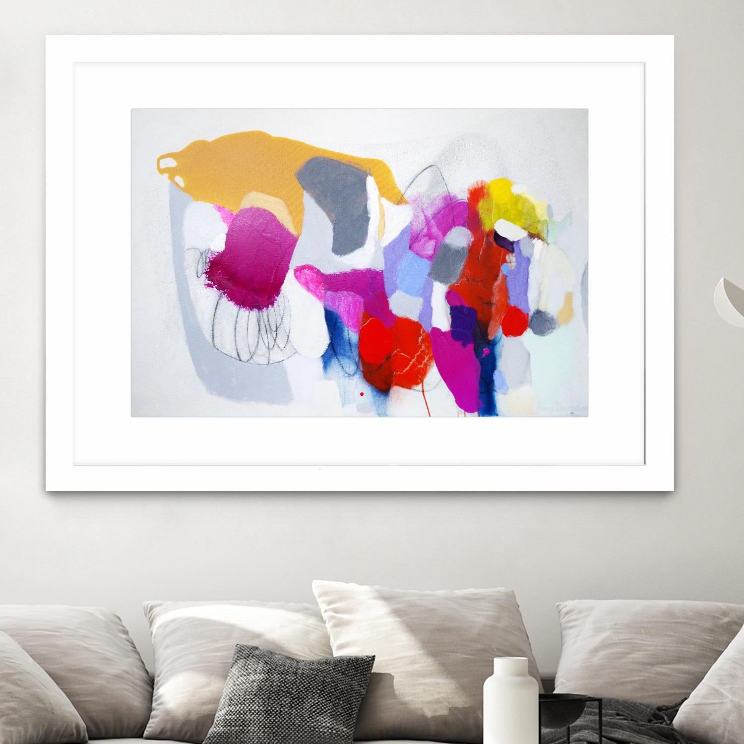 Summer ahead by Claire Desjardins on GIANT ART - red abstract artistes du québec