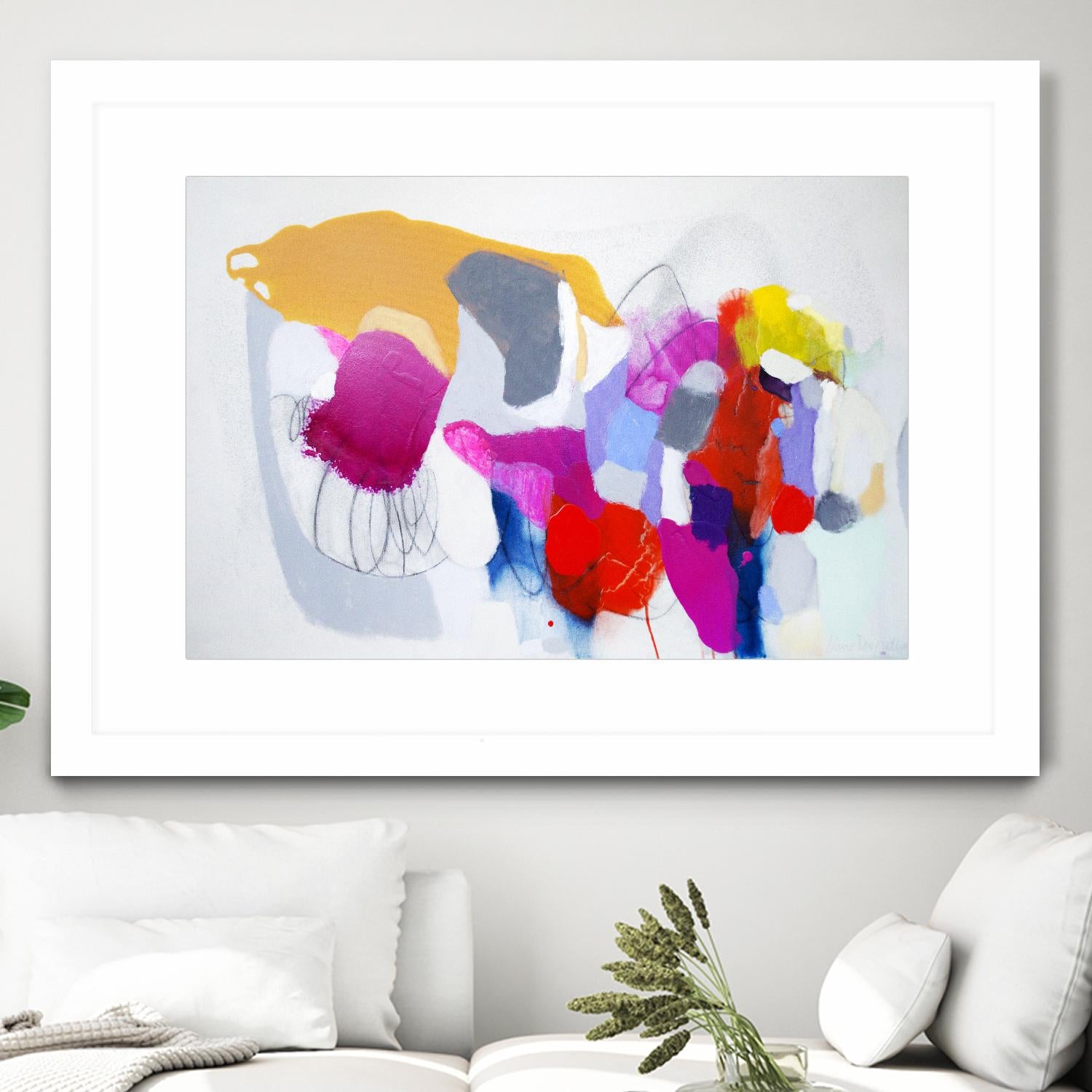 Summer ahead by Claire Desjardins on GIANT ART - red abstract artistes du québec