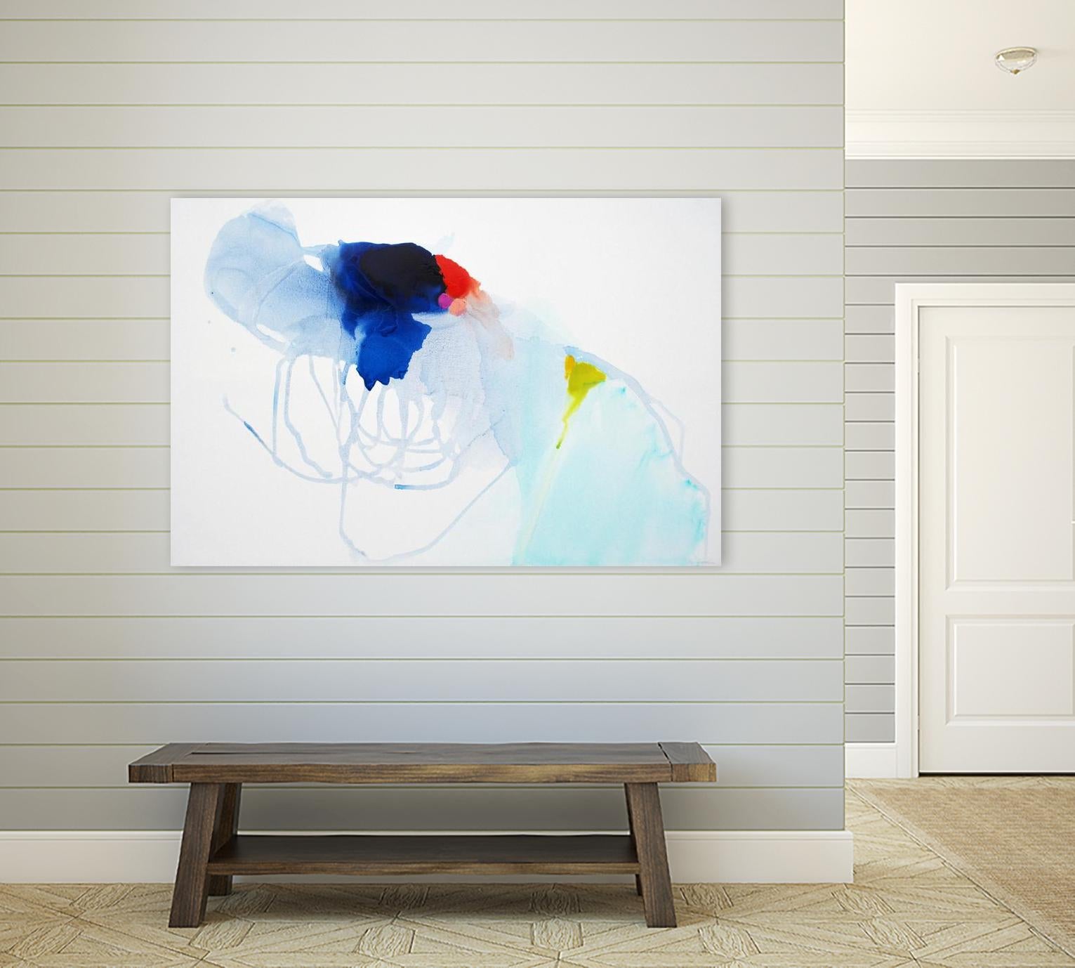 Backstage by Claire Desjardins on GIANT ART - white abstract artistes du québec