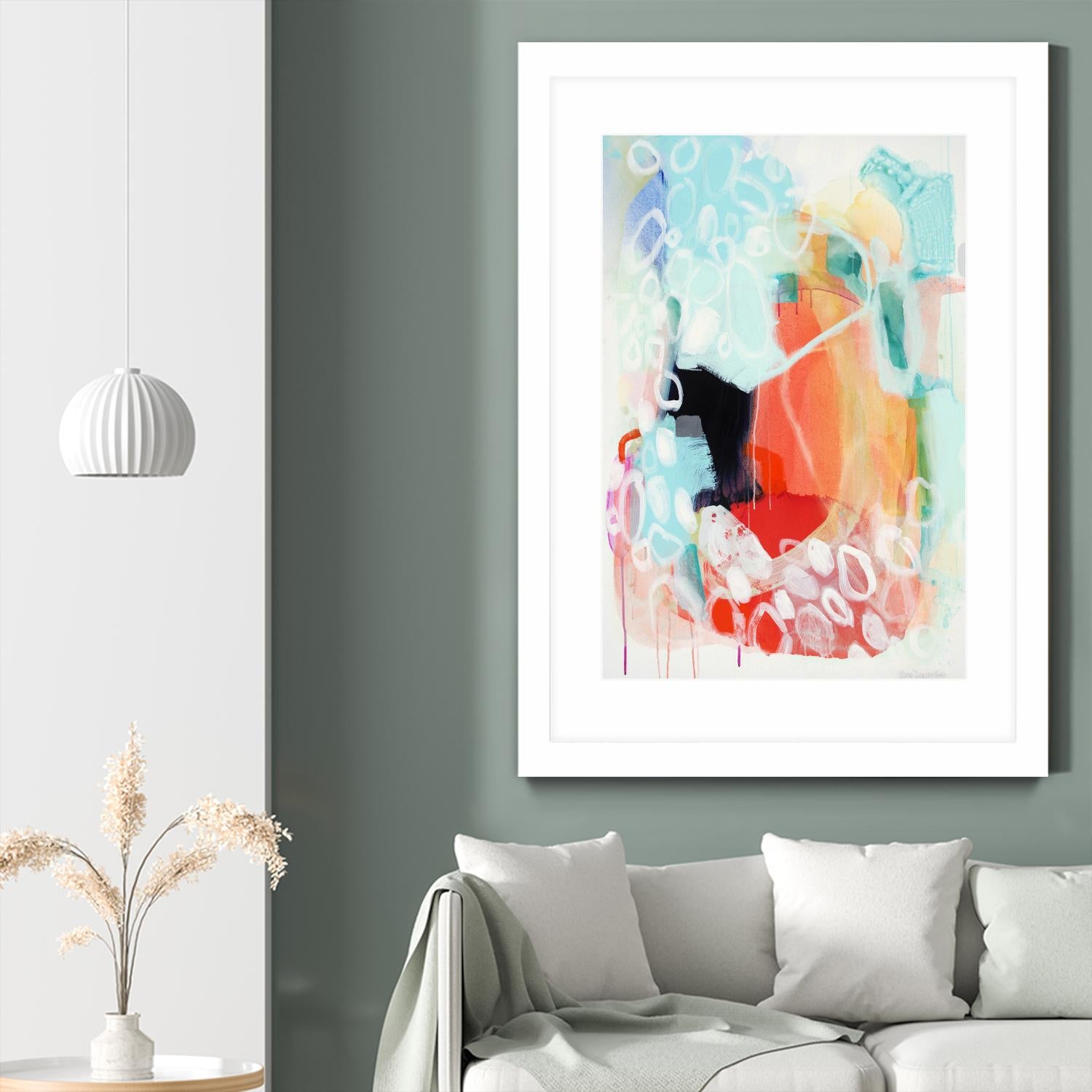 Cherry Creamsicle love by Claire Desjardins on GIANT ART - red abstract artistes du québec