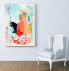 Cherry Creamsicle love by Claire Desjardins on GIANT ART - red abstract artistes du québec