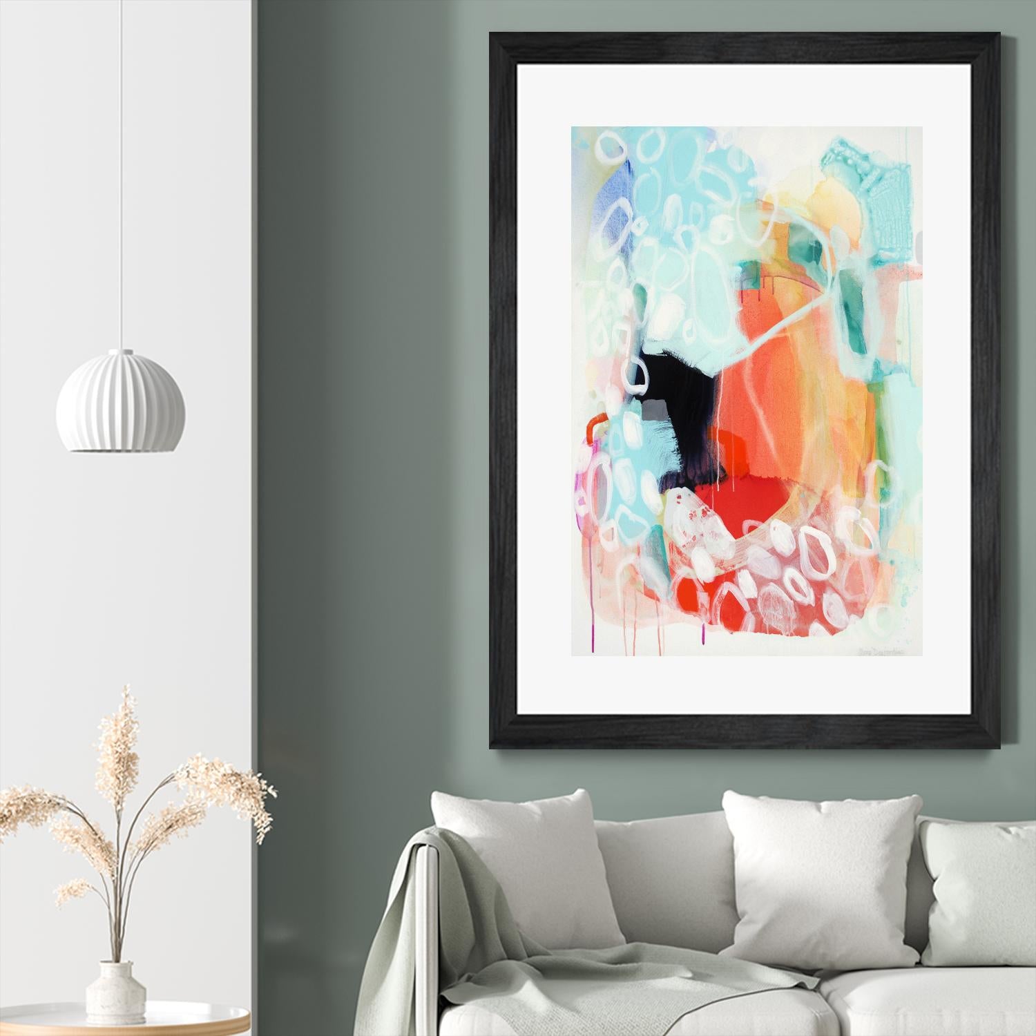 Cherry Creamsicle love by Claire Desjardins on GIANT ART - red abstract artistes du québec