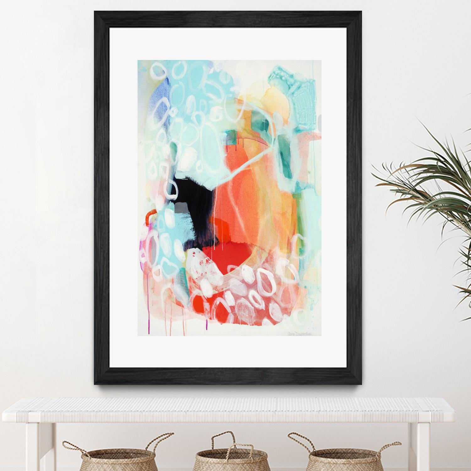 Cherry Creamsicle love by Claire Desjardins on GIANT ART - red abstract artistes du québec