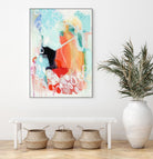 Cherry Creamsicle love by Claire Desjardins on GIANT ART - red abstract pastel